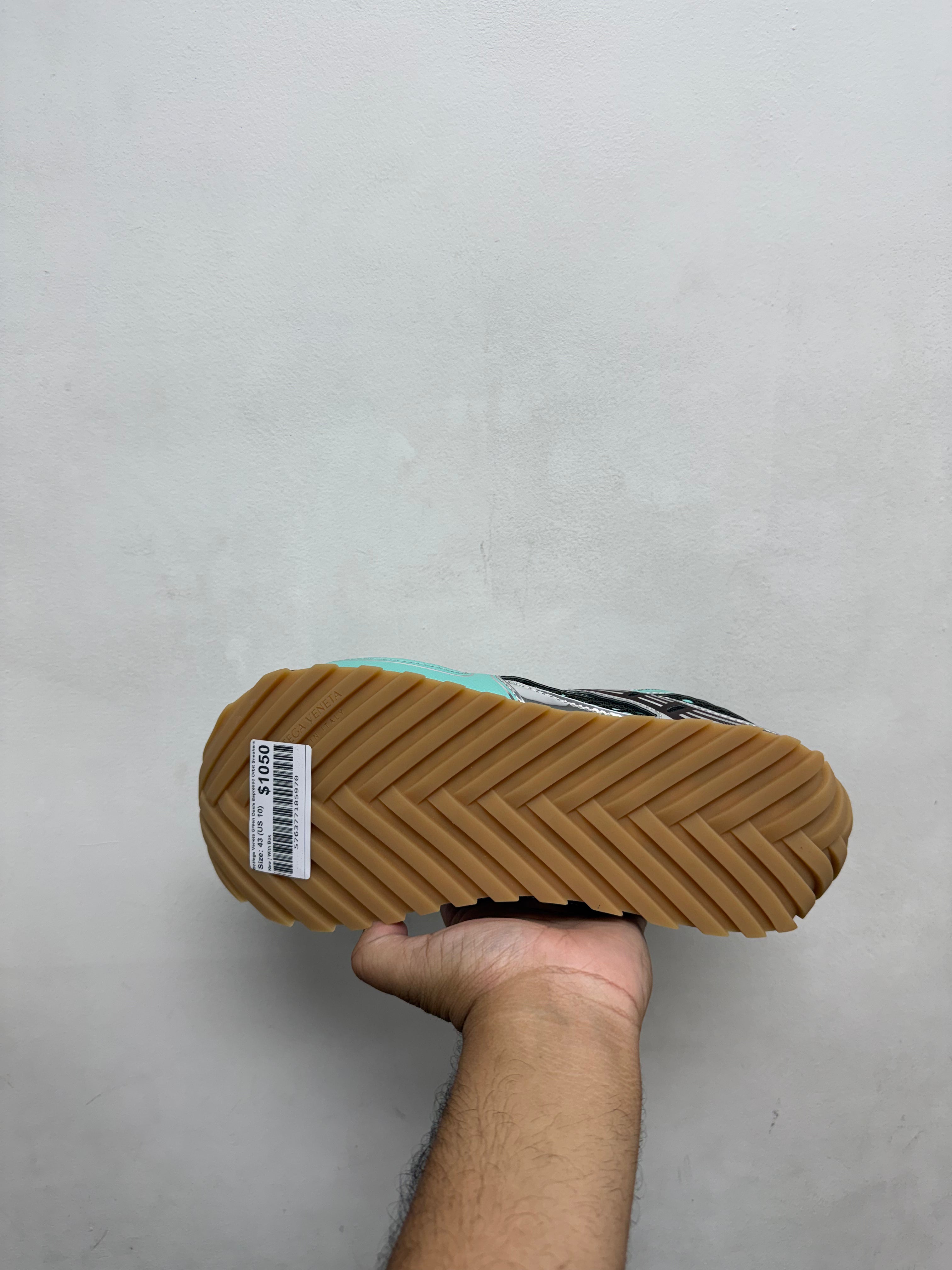 Bottega Veneta Green Oasis Espresso Orbit Sneakers