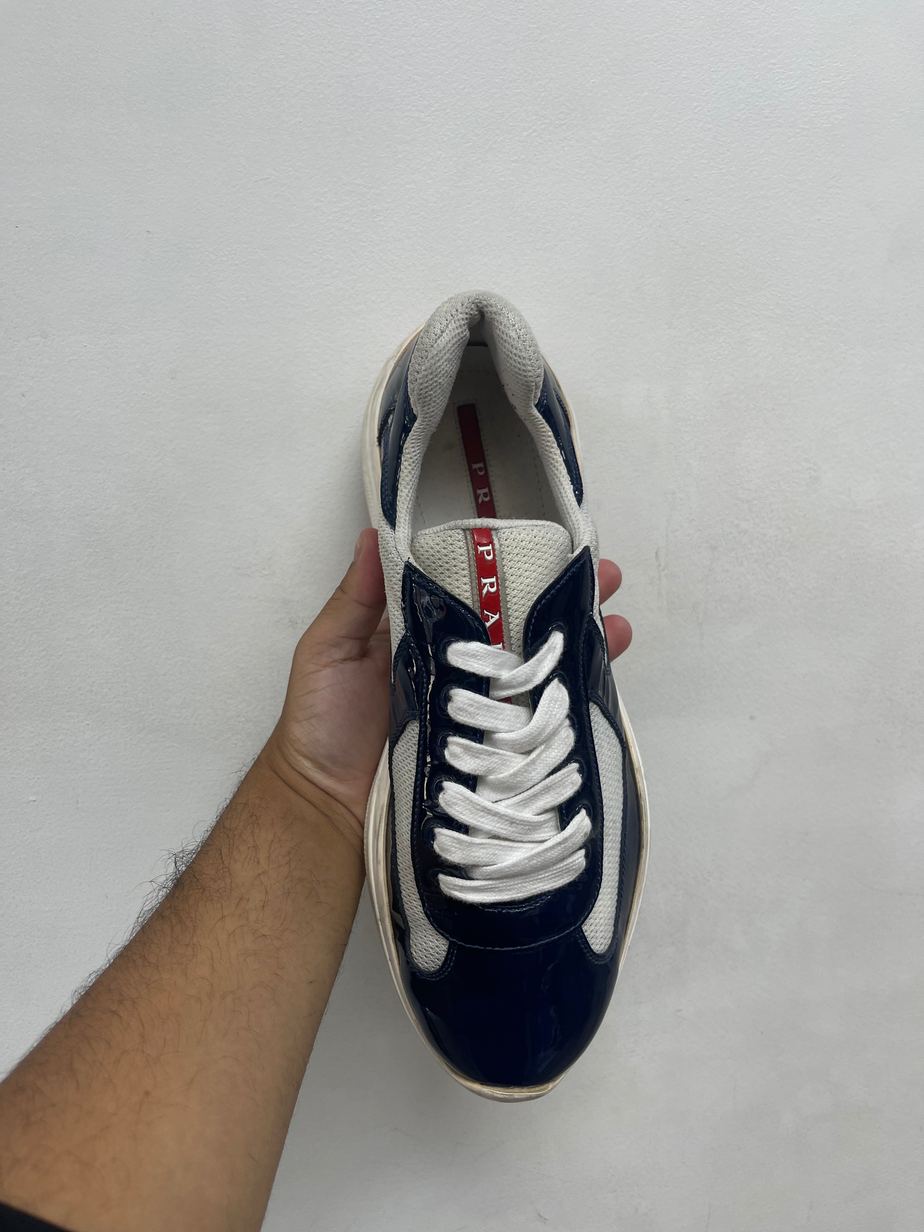 Prada Navy Cup Sneakers