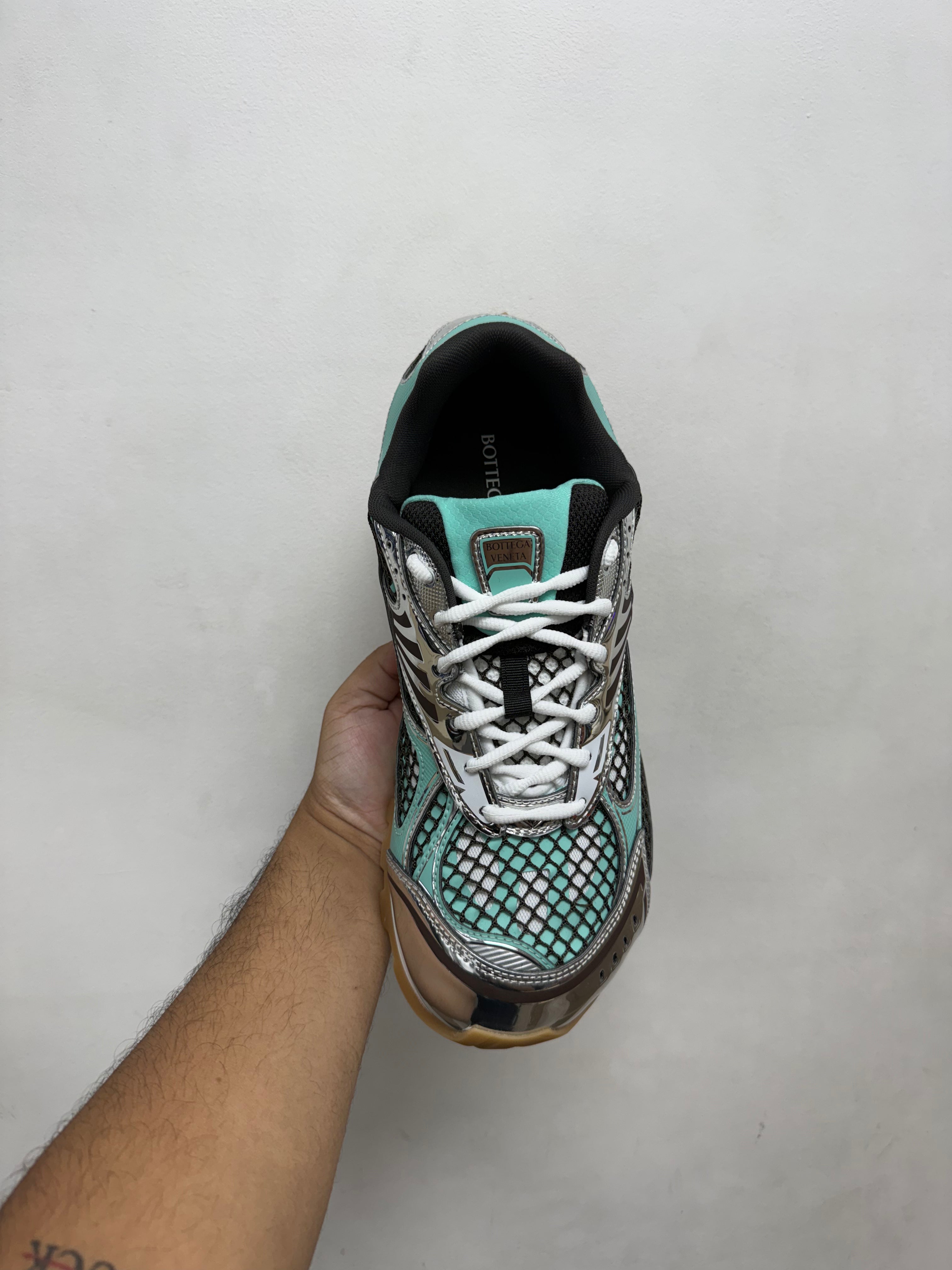 Bottega Veneta Green Oasis Espresso Orbit Sneakers