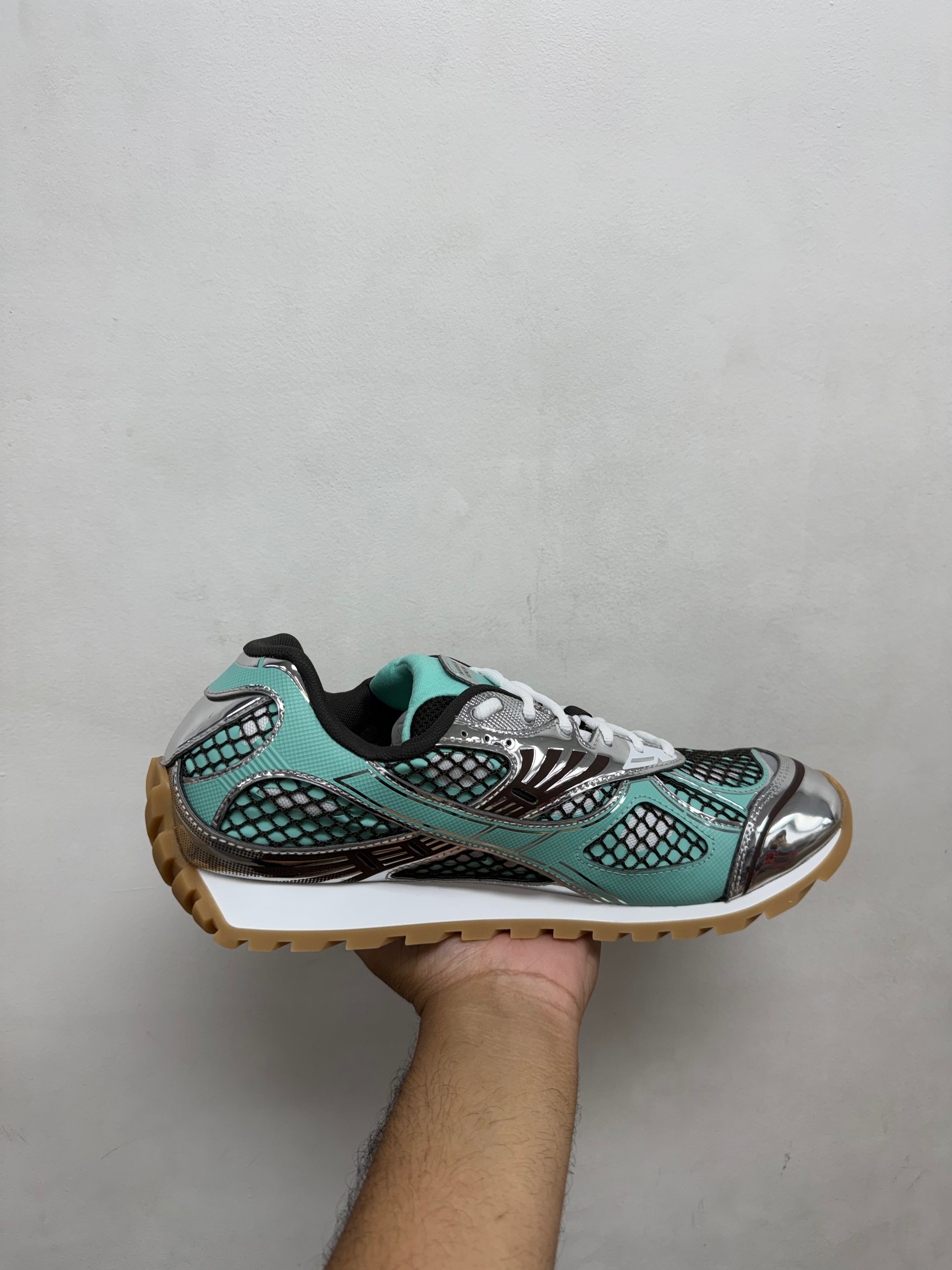 Bottega Veneta Green Oasis Espresso Orbit Sneakers
