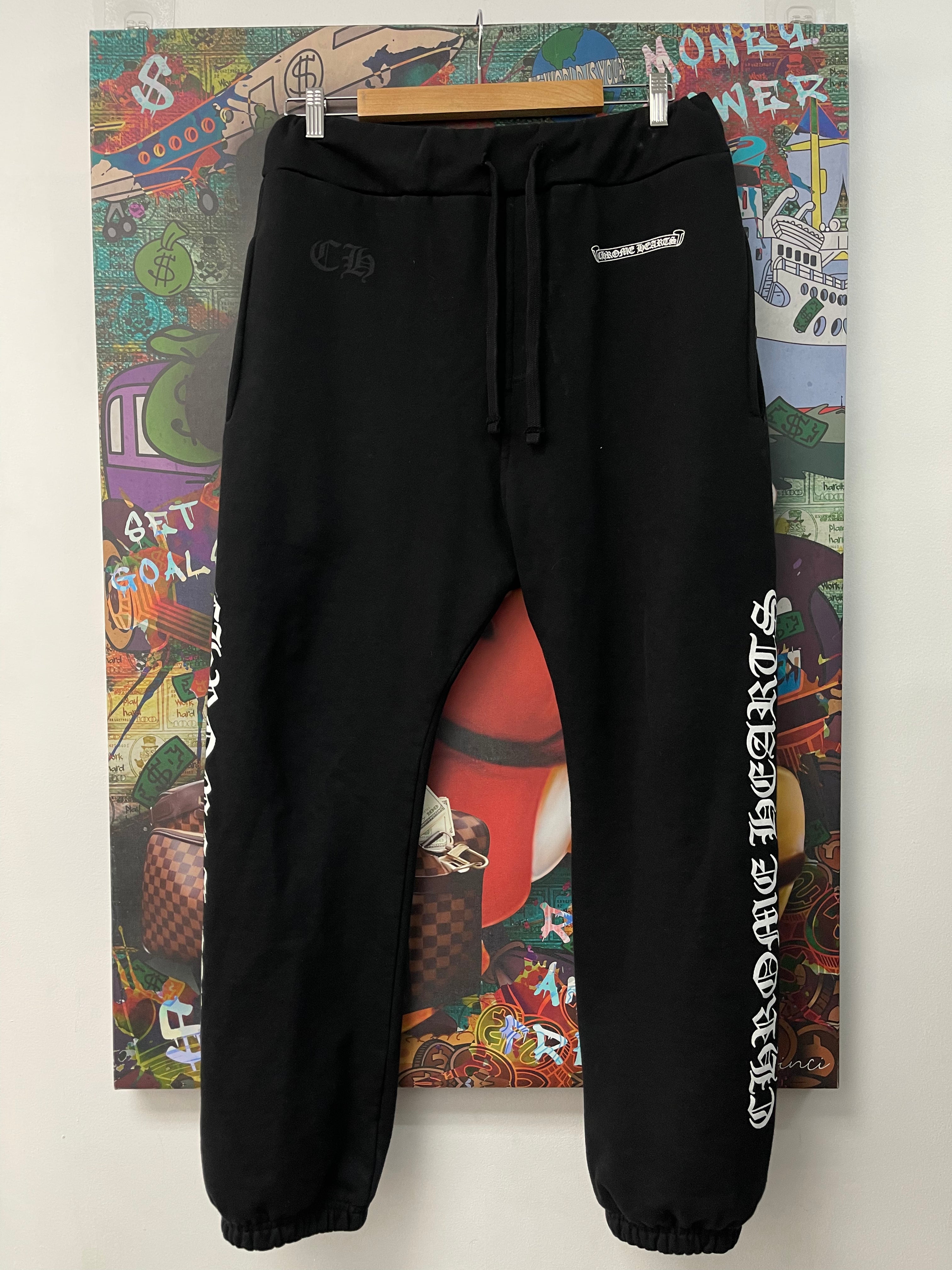 Chrome Hearts Black Scroll Logo Sweats
