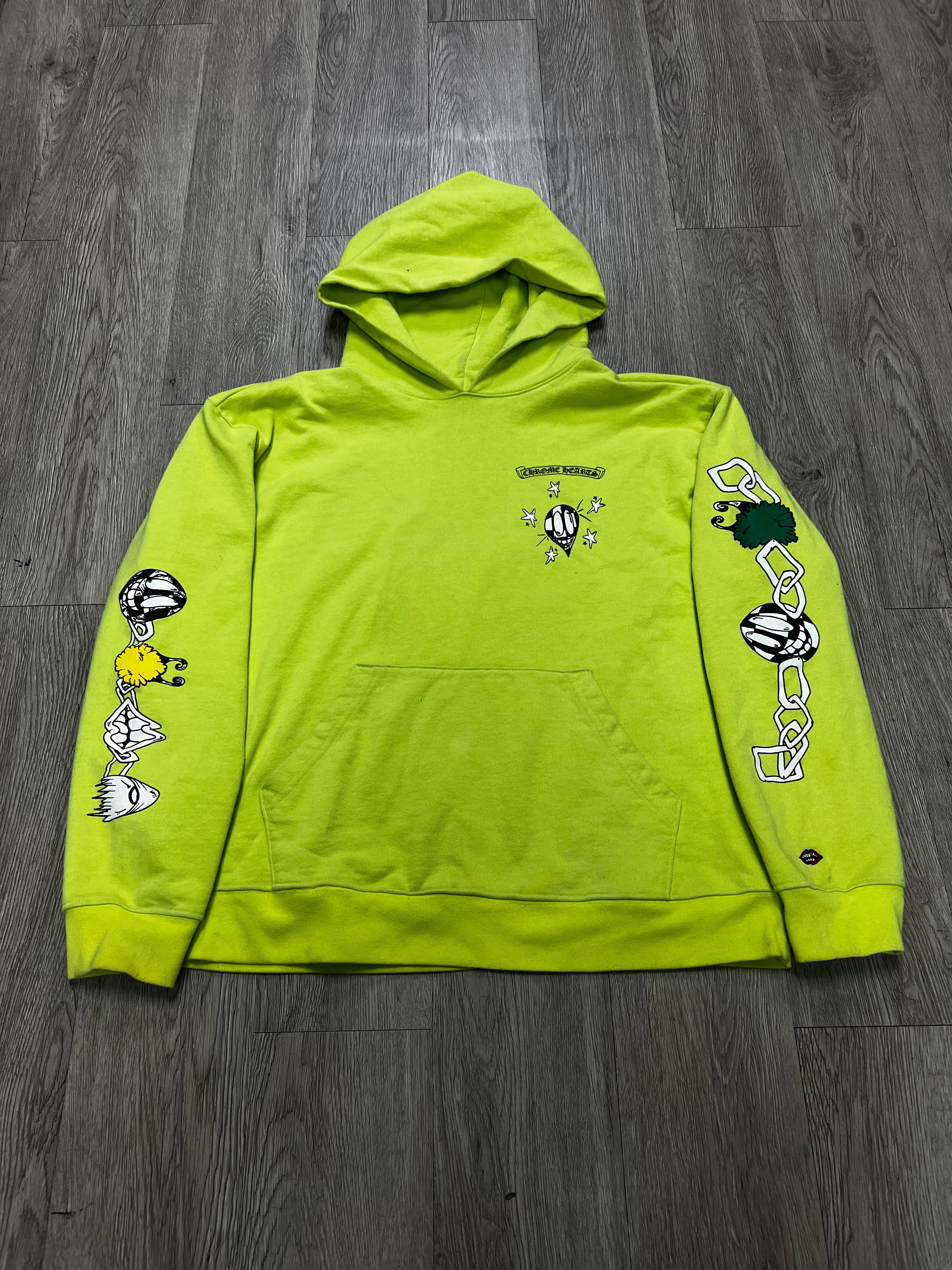 Chrome  Hearts Matty Boy Lime Link Hoodie