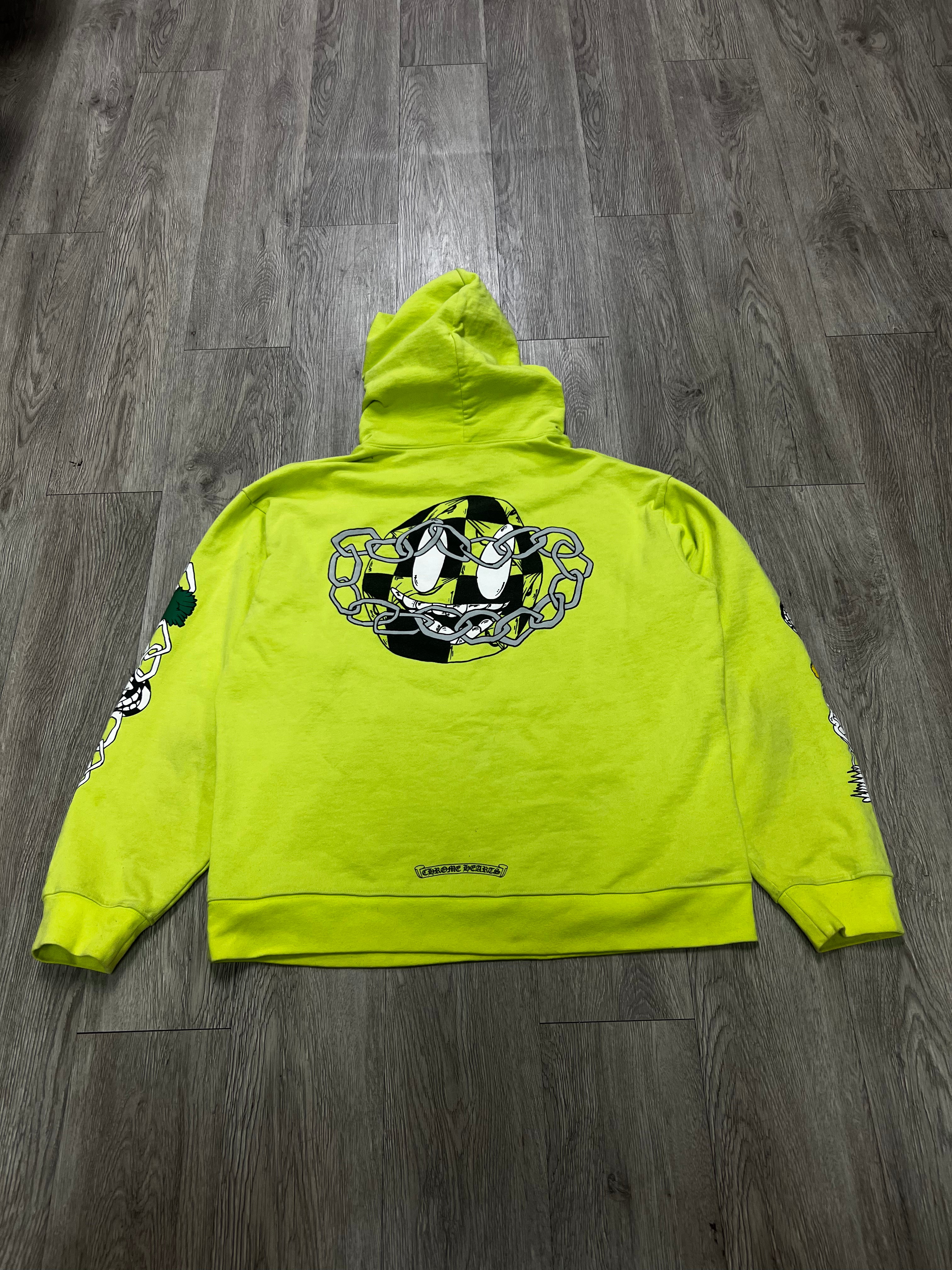Chrome  Hearts Matty Boy Lime Link Hoodie