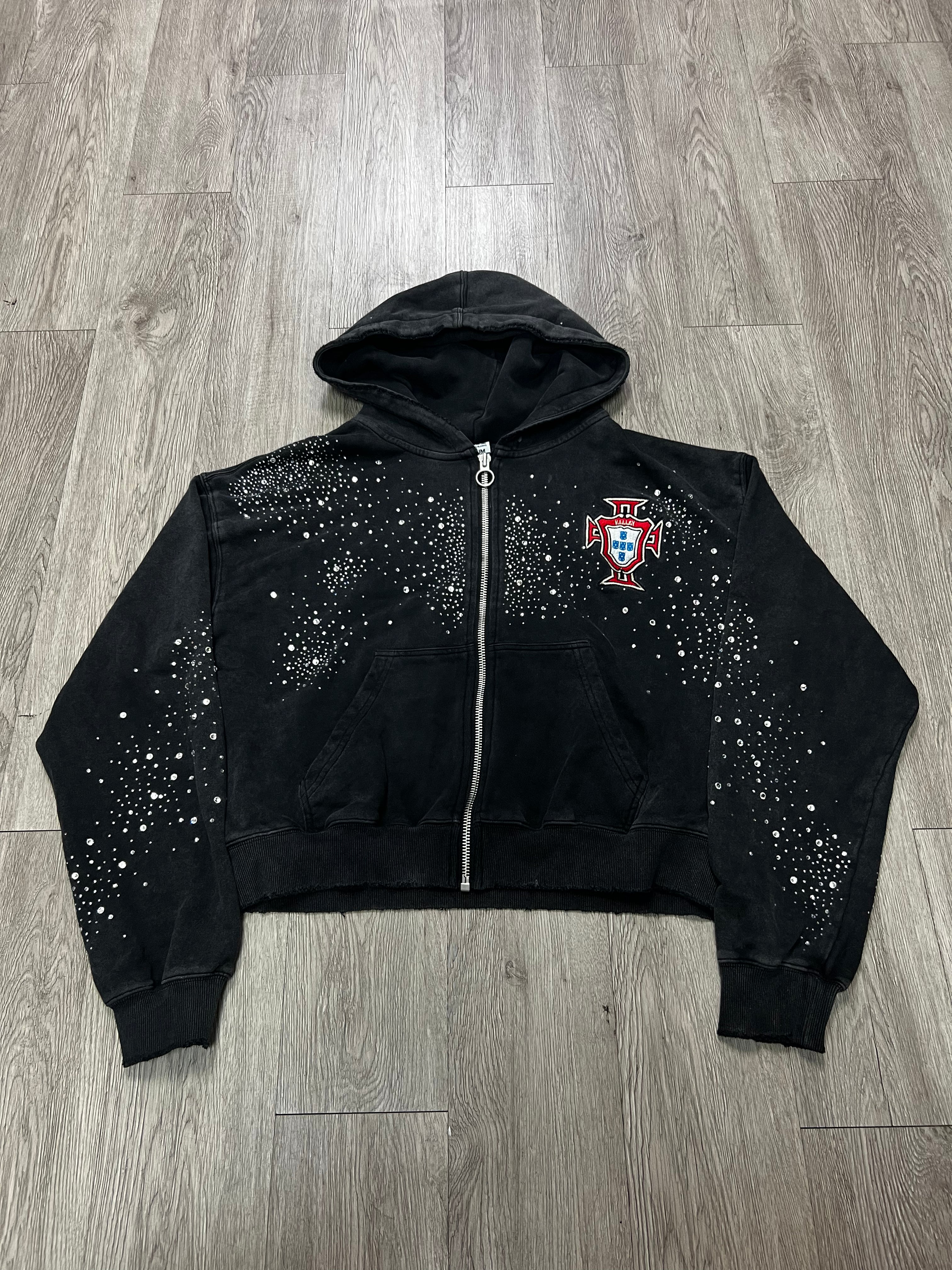 Vale Black Cluster Zip Up