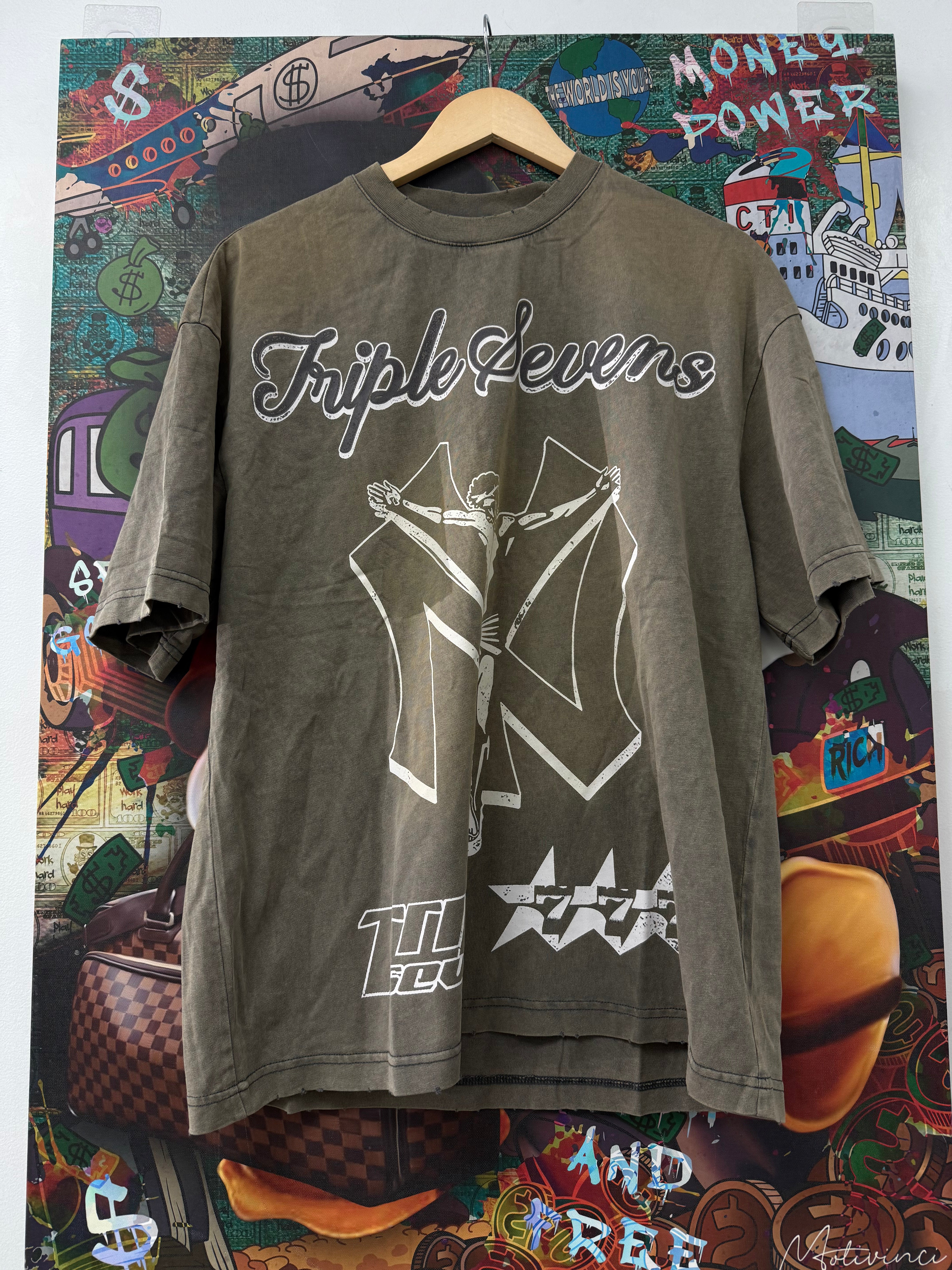Triple Sevens 7 Savior Tee Grey (S-XL) New