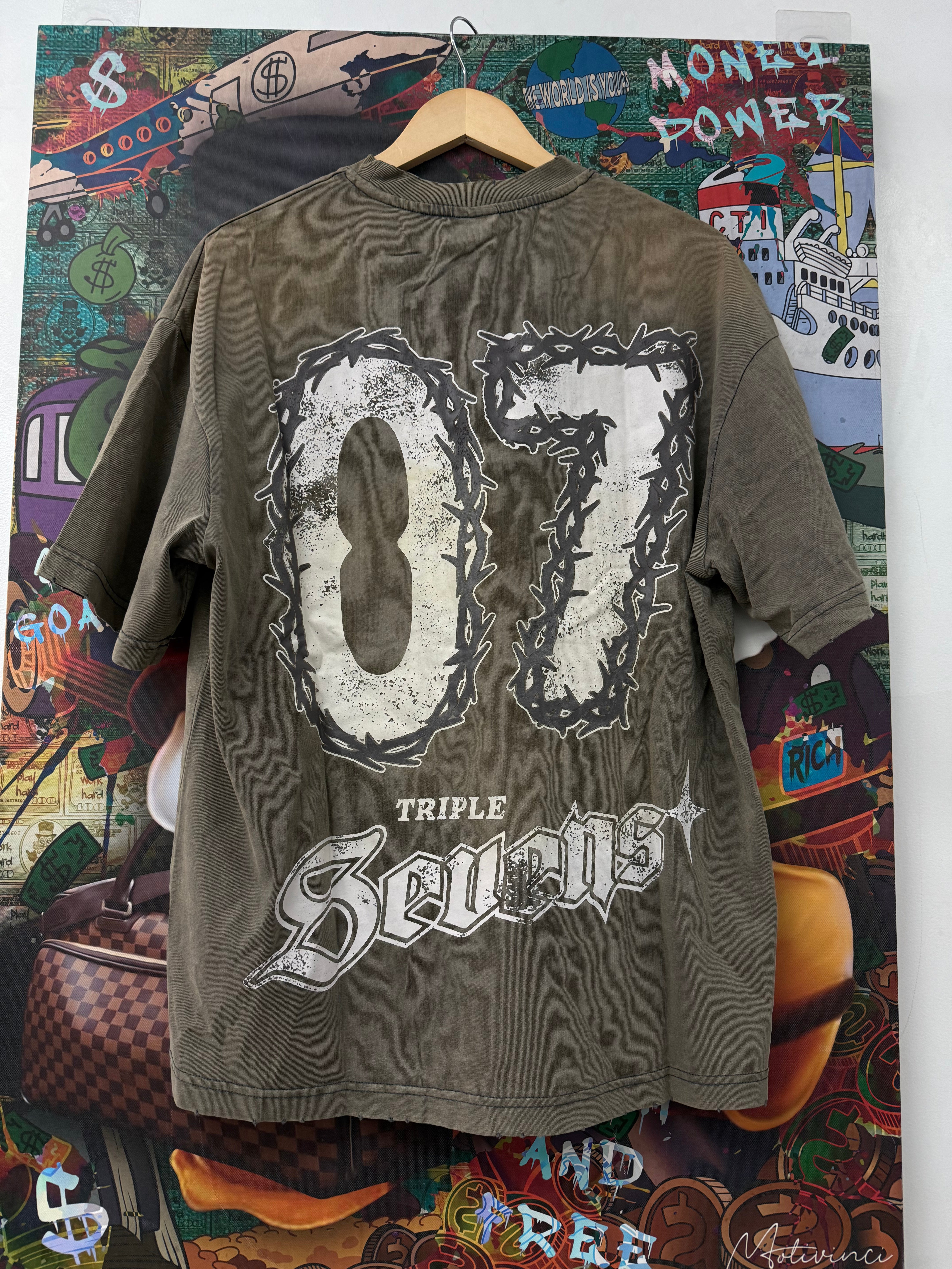 Triple Sevens 7 Savior Tee Grey (S-XL) New