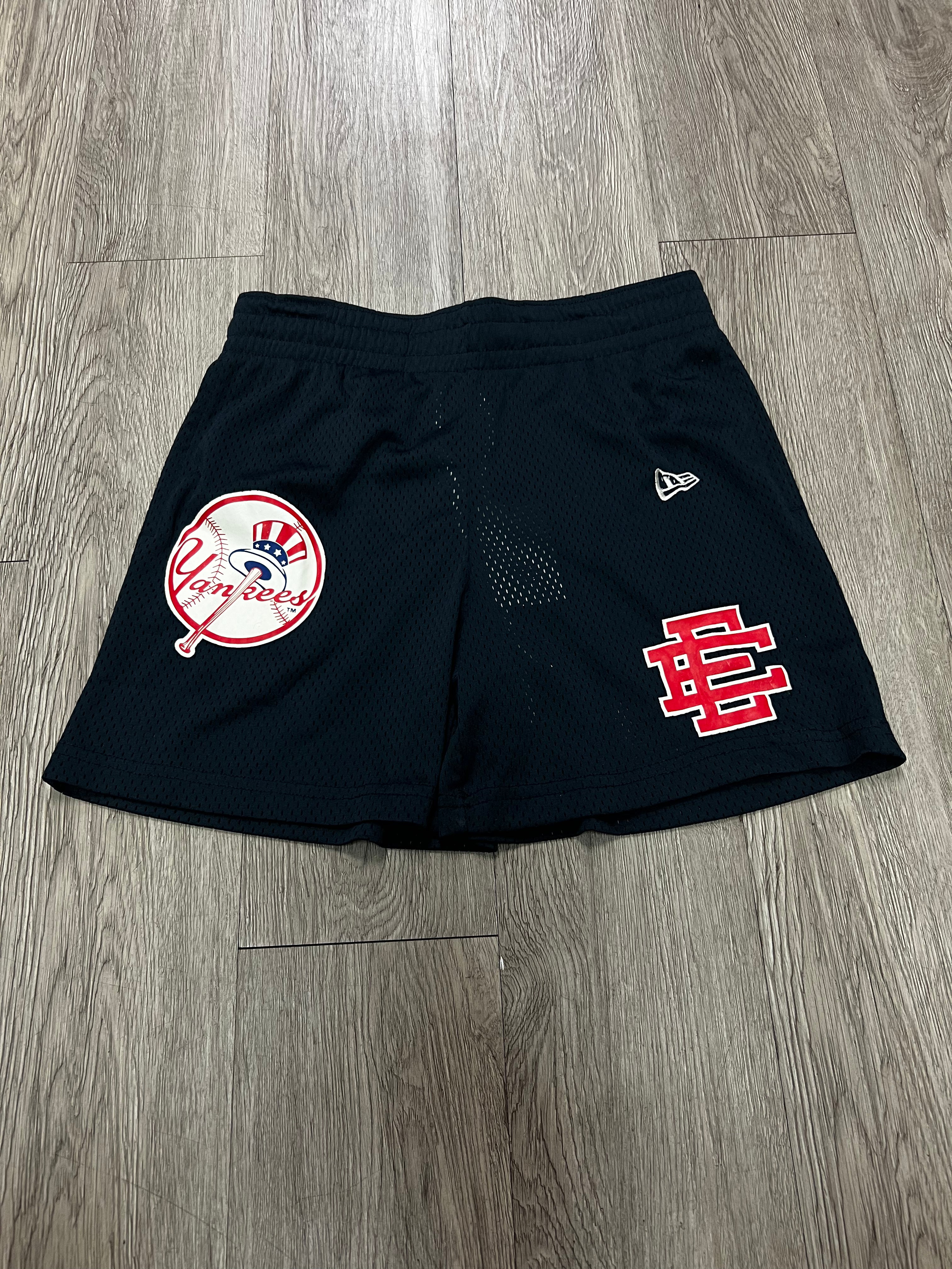 Eric Emanuel Navy Yankees New Era Shorts
