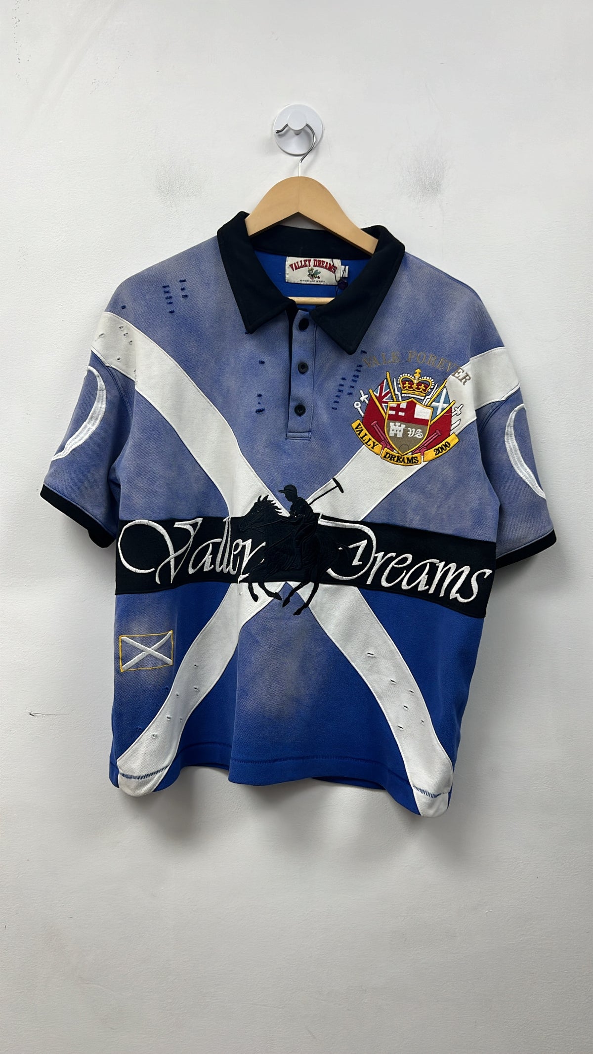 Vale Blue Black Race Polo Shirt