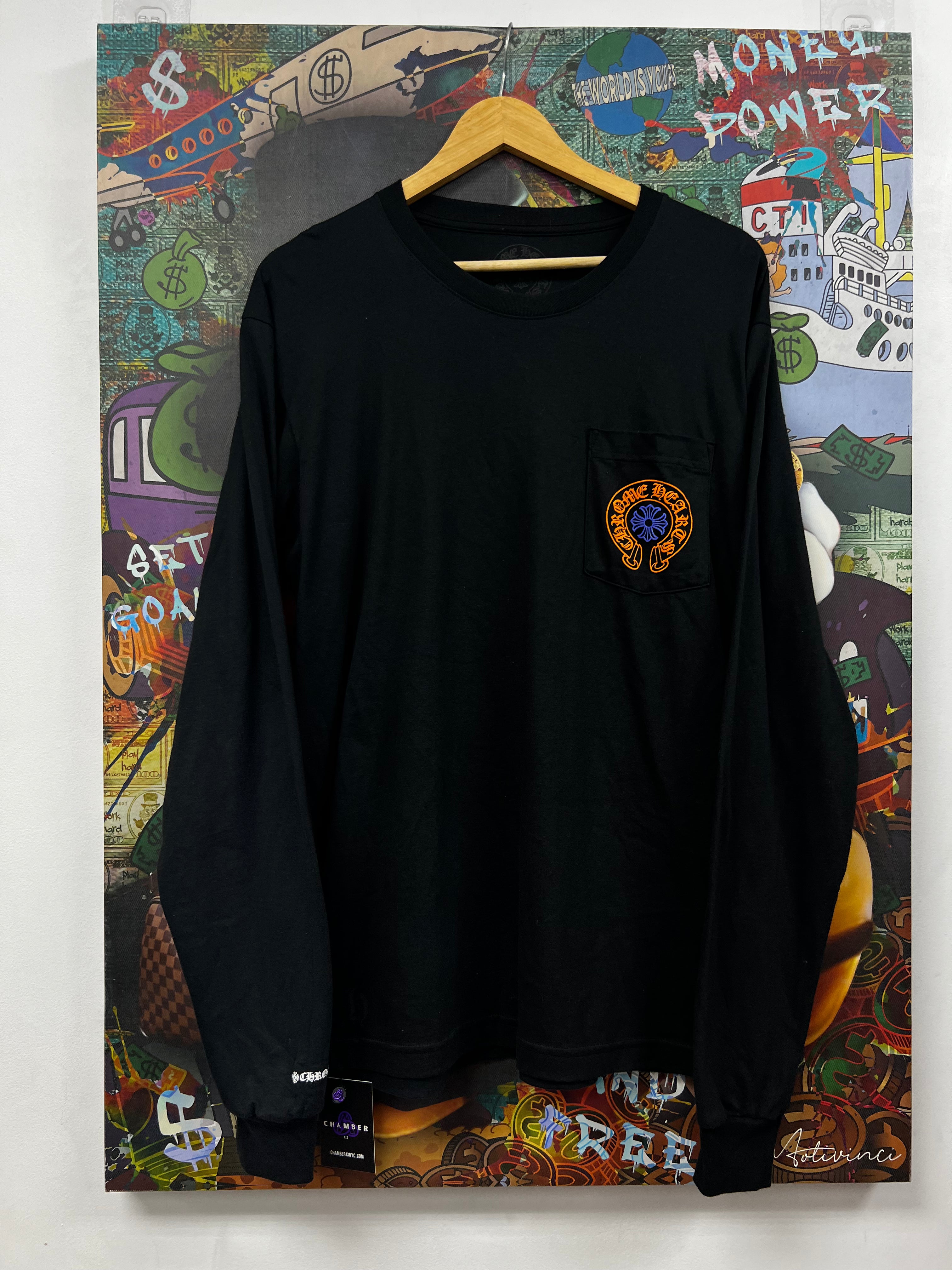 Chrome  Hearts Blue & Orange Staff Long Sleeve