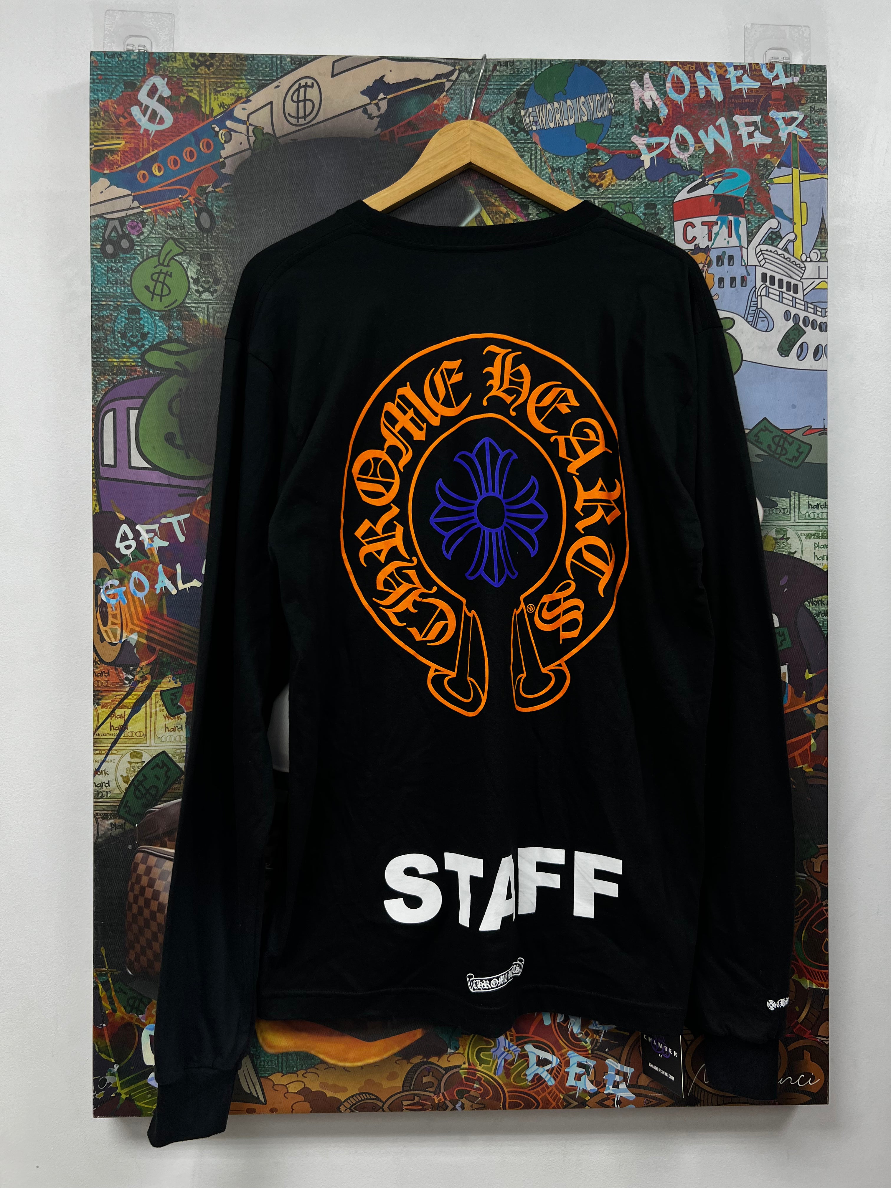 Chrome  Hearts Blue & Orange Staff Long Sleeve