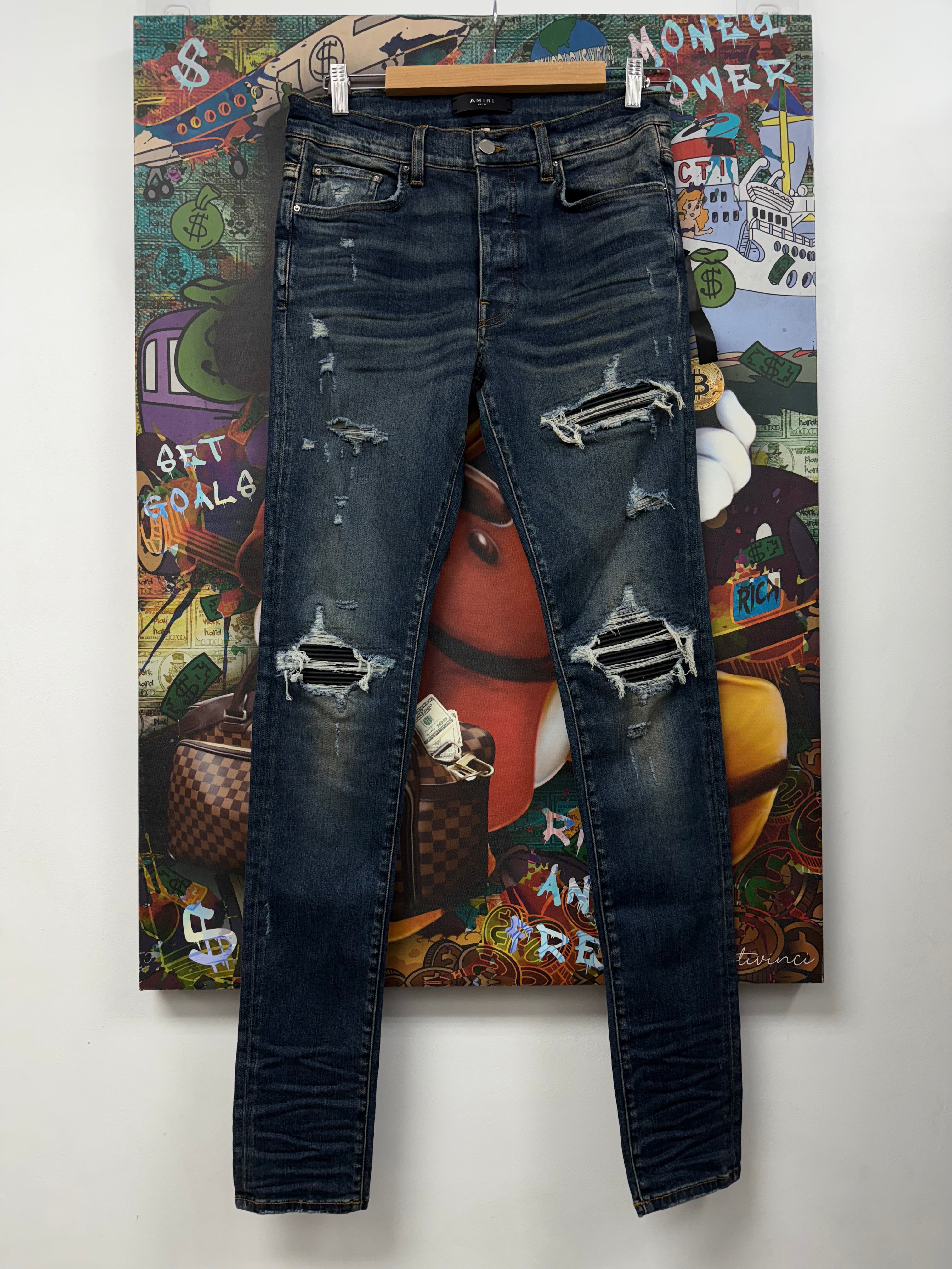 Amiri MX1 Dark Navy Black Jeans