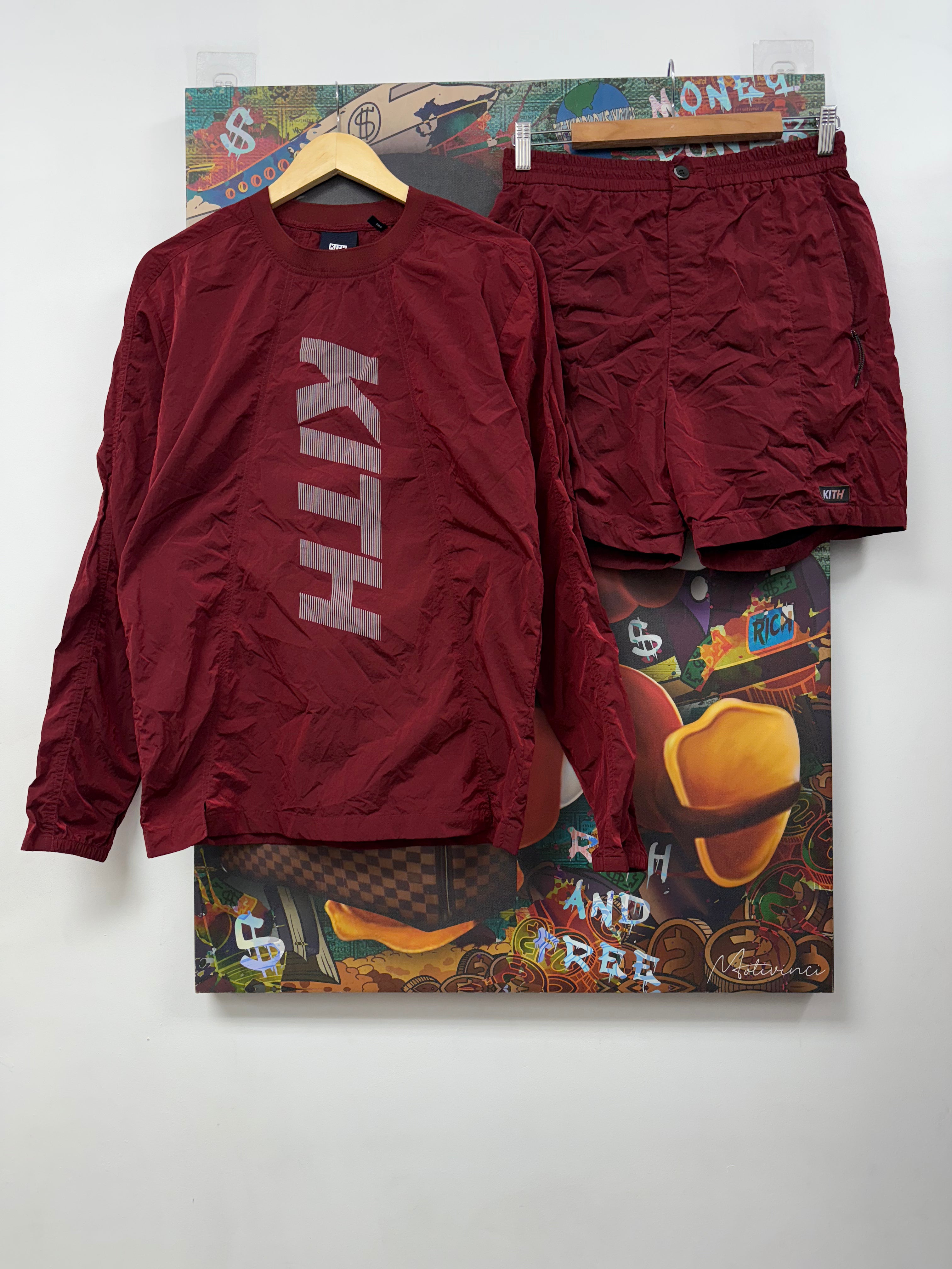 Kith Maroon Speed Logo Set