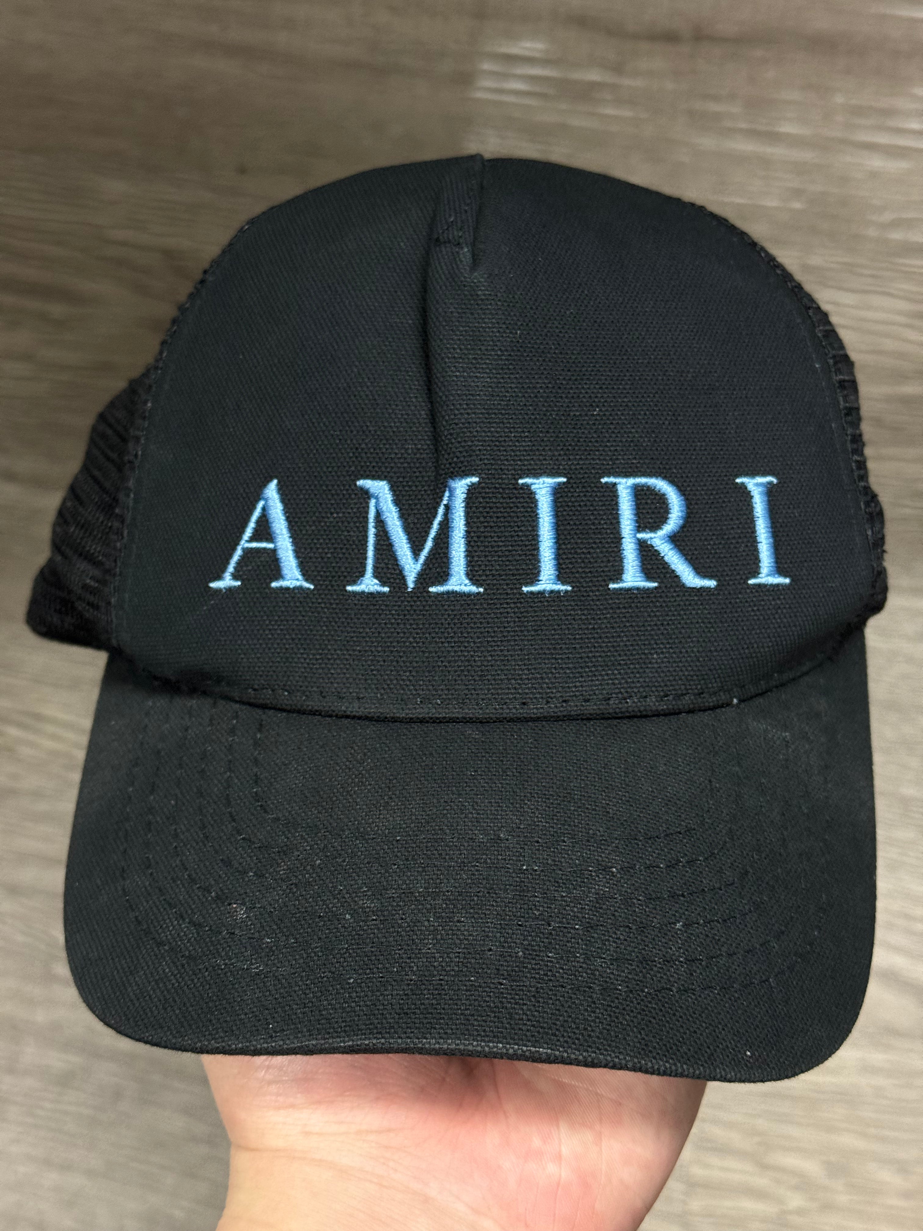Amiri Black Blue Core Logo Hat