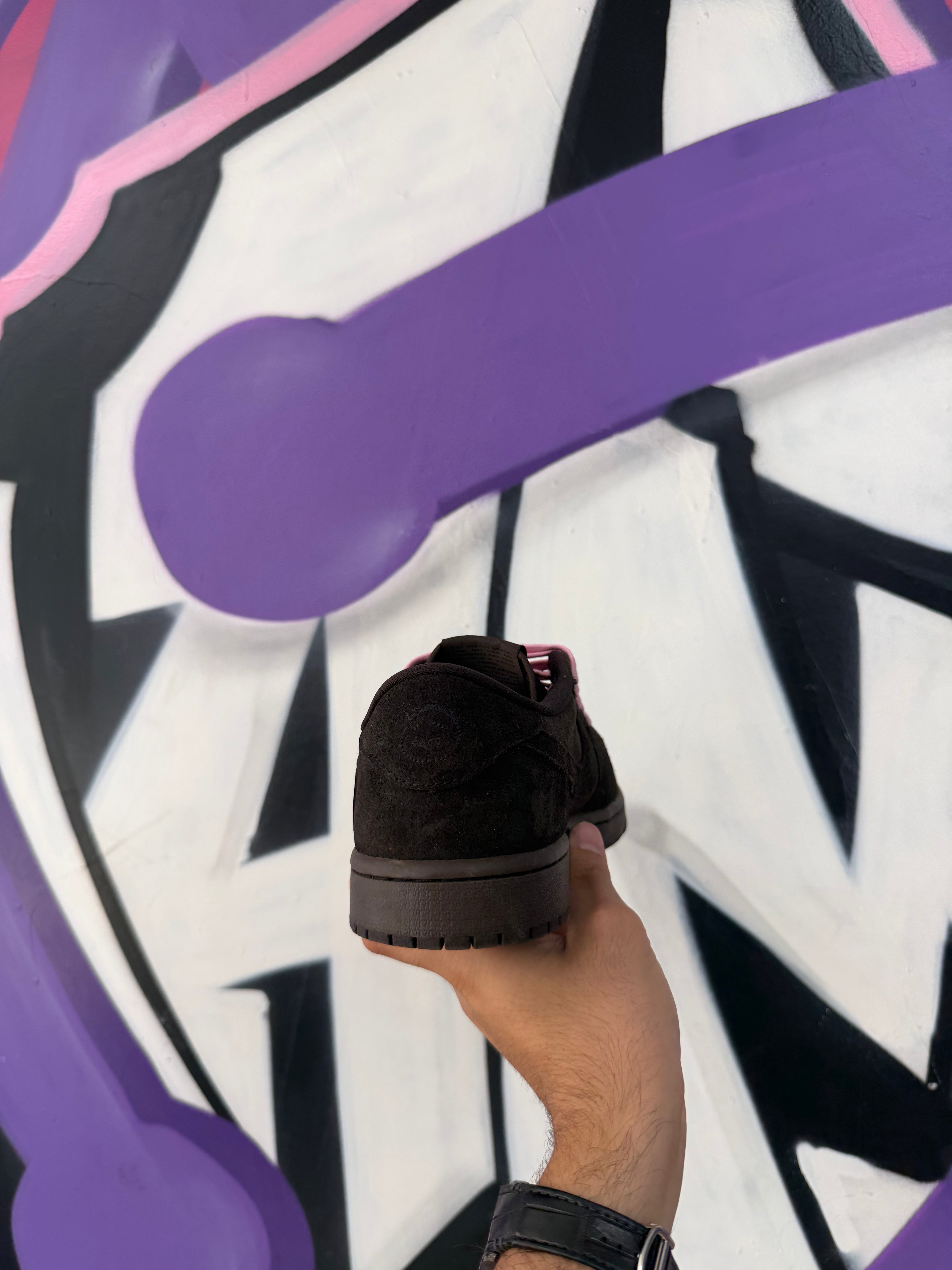 Jordan 1 Low Travis Scott Brown Velvet Sneakers