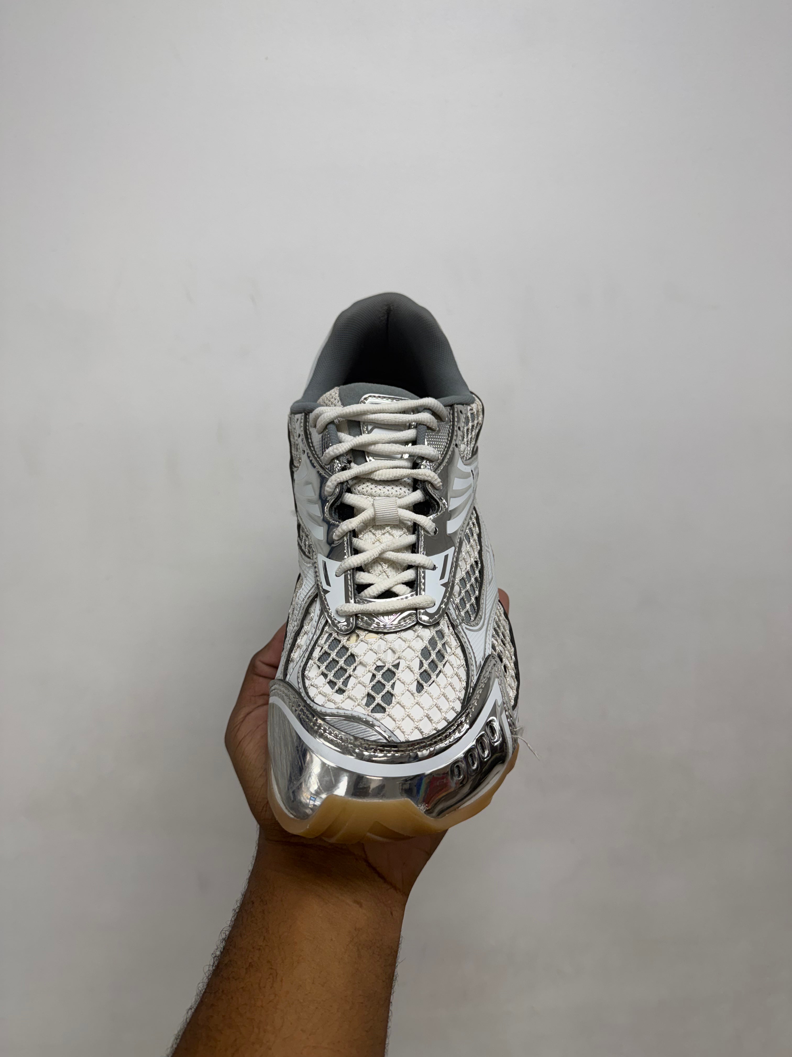 Bottega Veneta Billiard Green Silver Orbits Sneakers