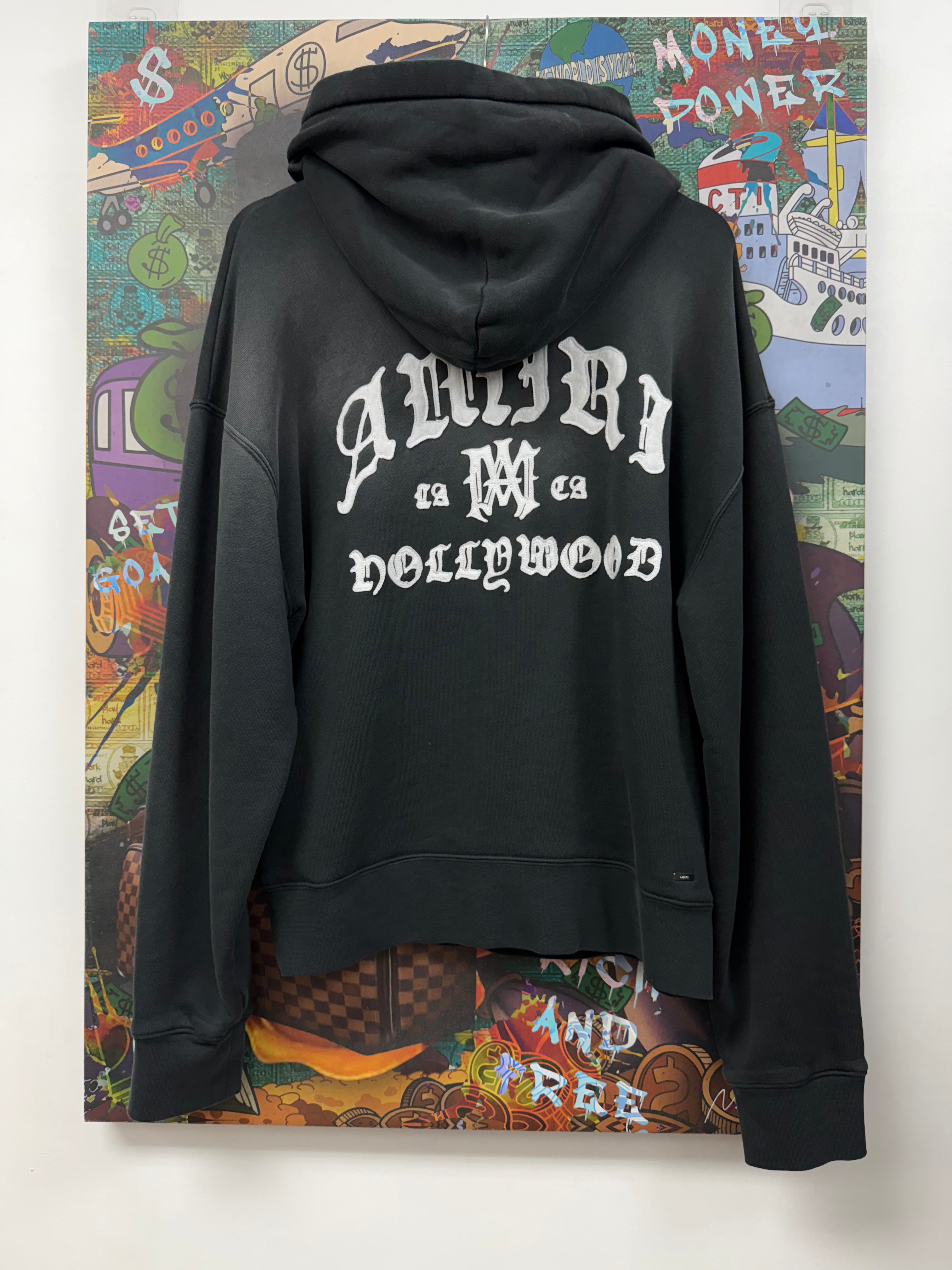 Amiri MA Holywood Faded Black Hoodie