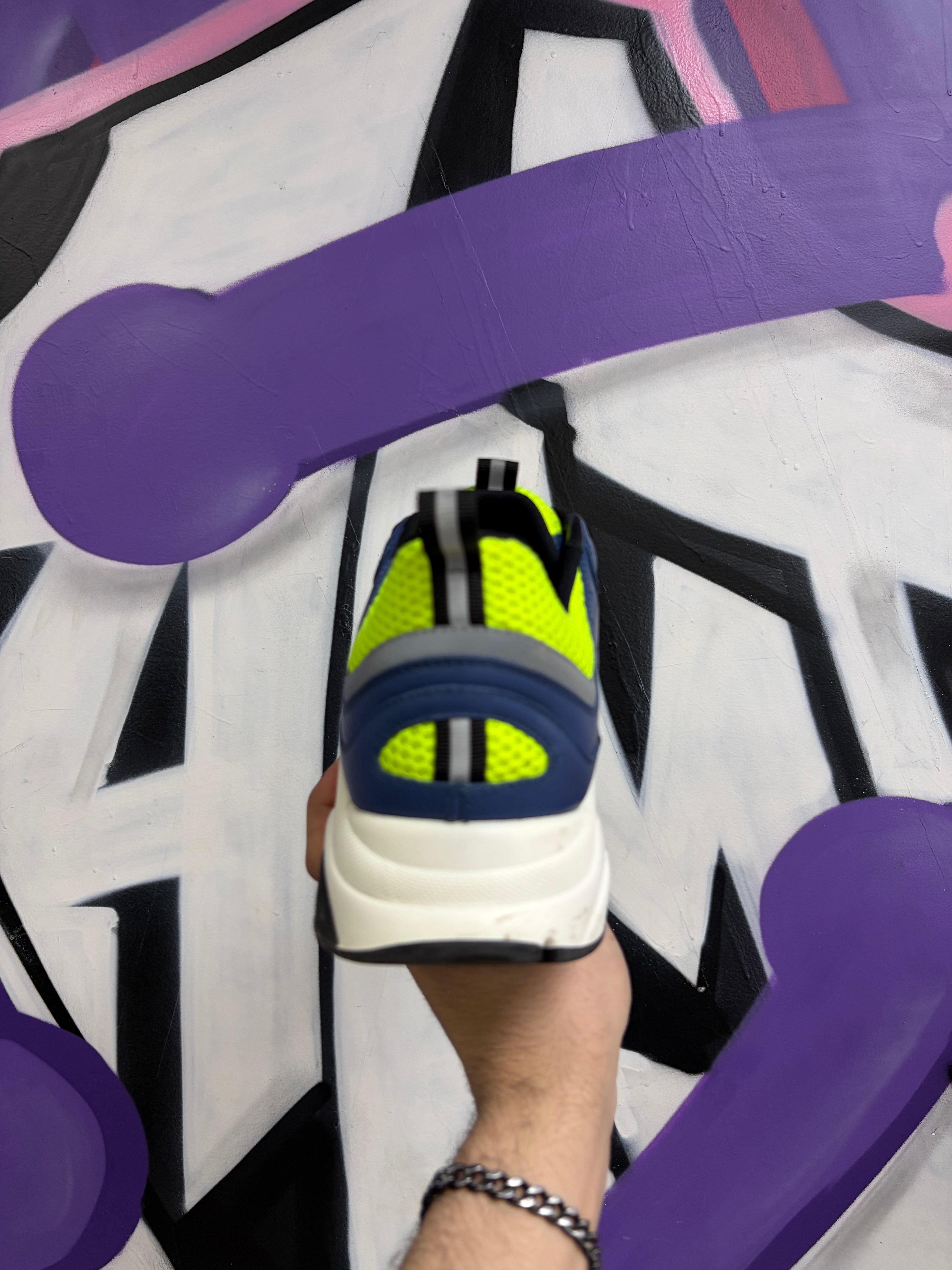 Dior Navy Lime B22 Homme Sneakers