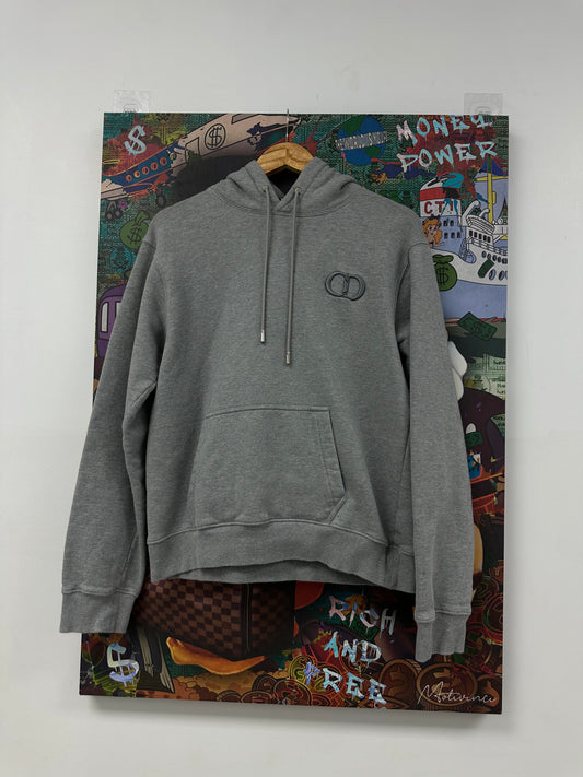 Dior CD Logo Hoodie Grey Used XL