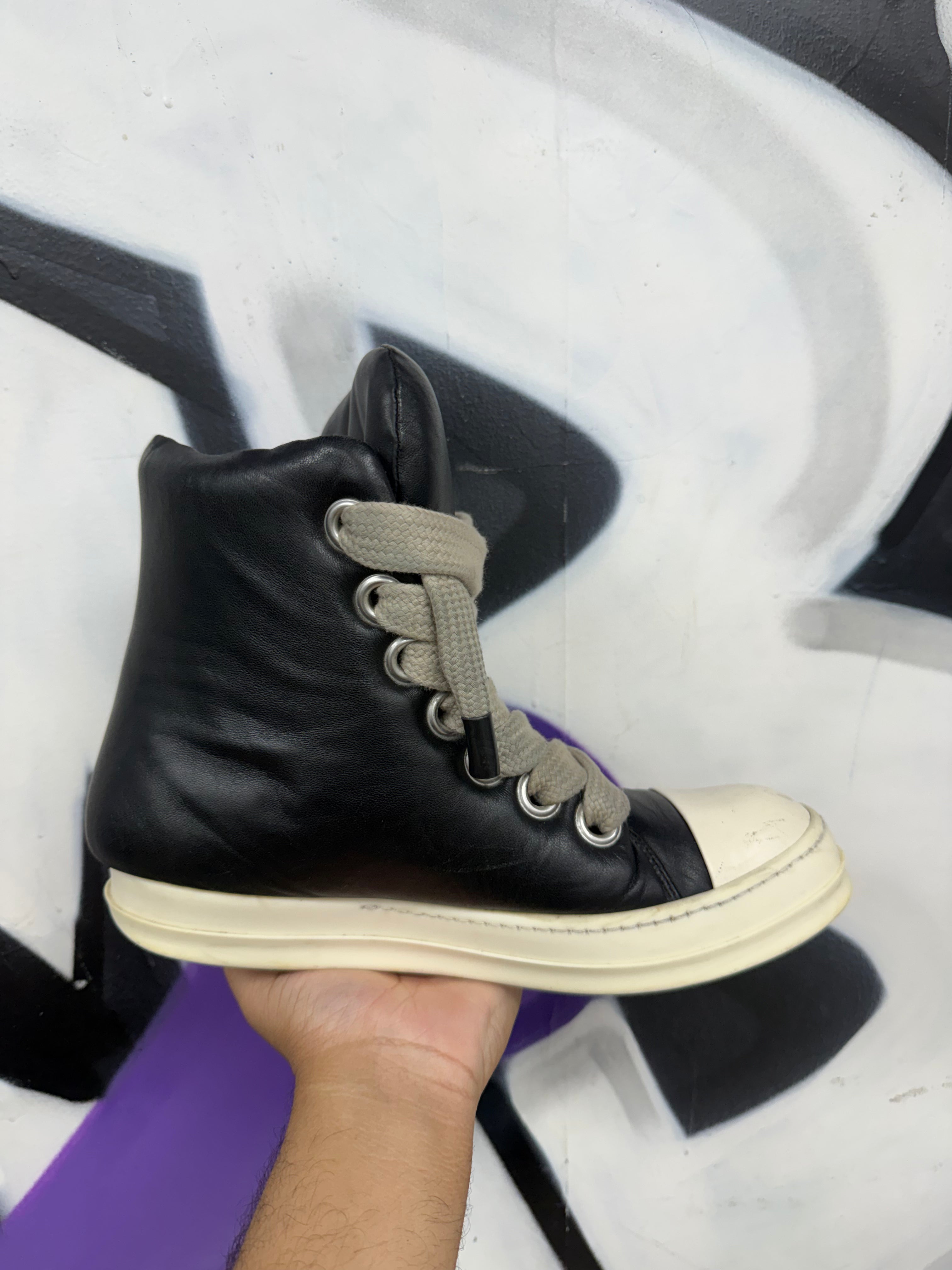 Rick Owens Mainline Padded Jumbo Lace Ramone High Sneakers