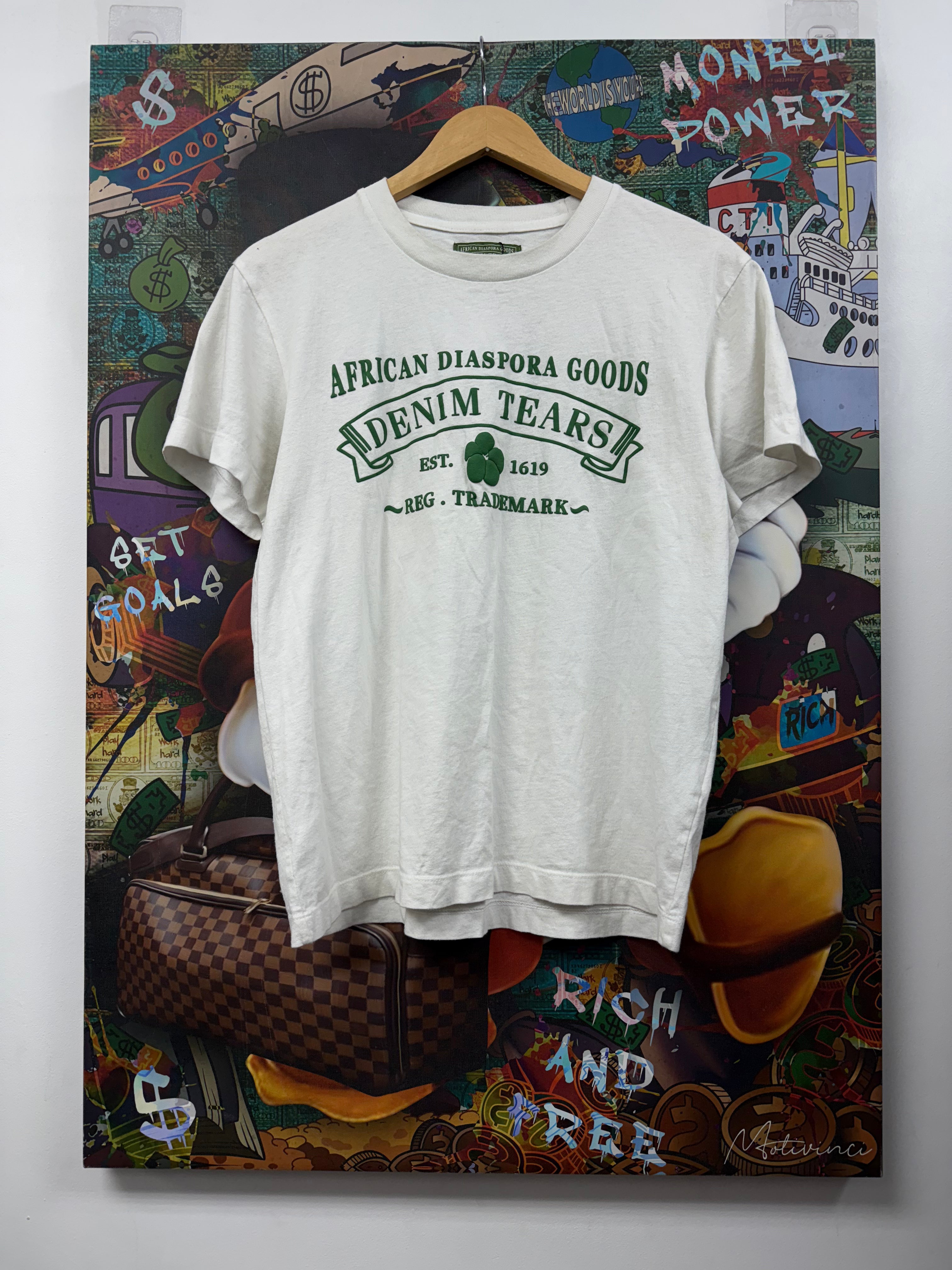 Denim Tears ADG White   Green Tee