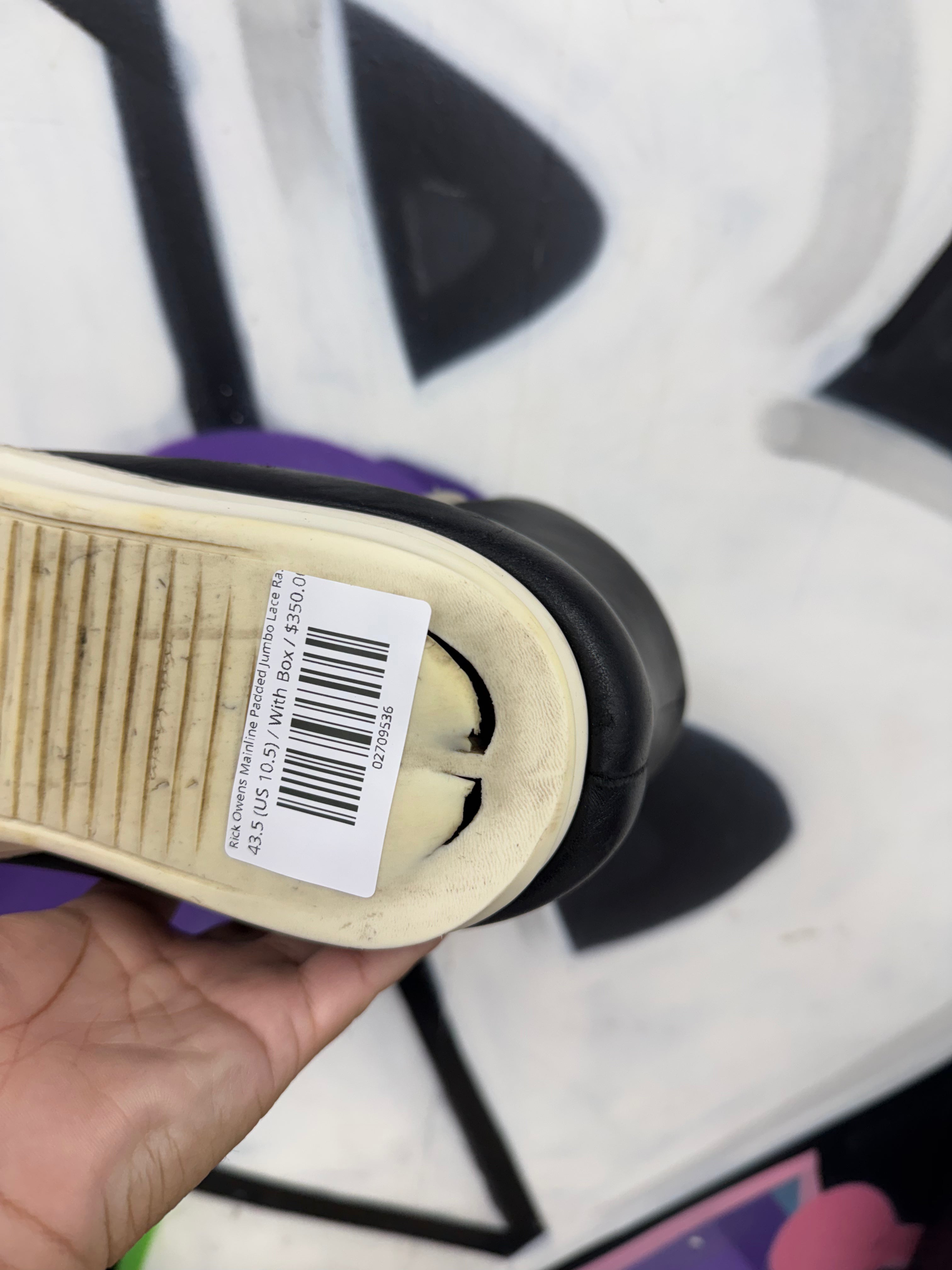 Rick Owens Mainline Padded Jumbo Lace Ramone High Sneakers