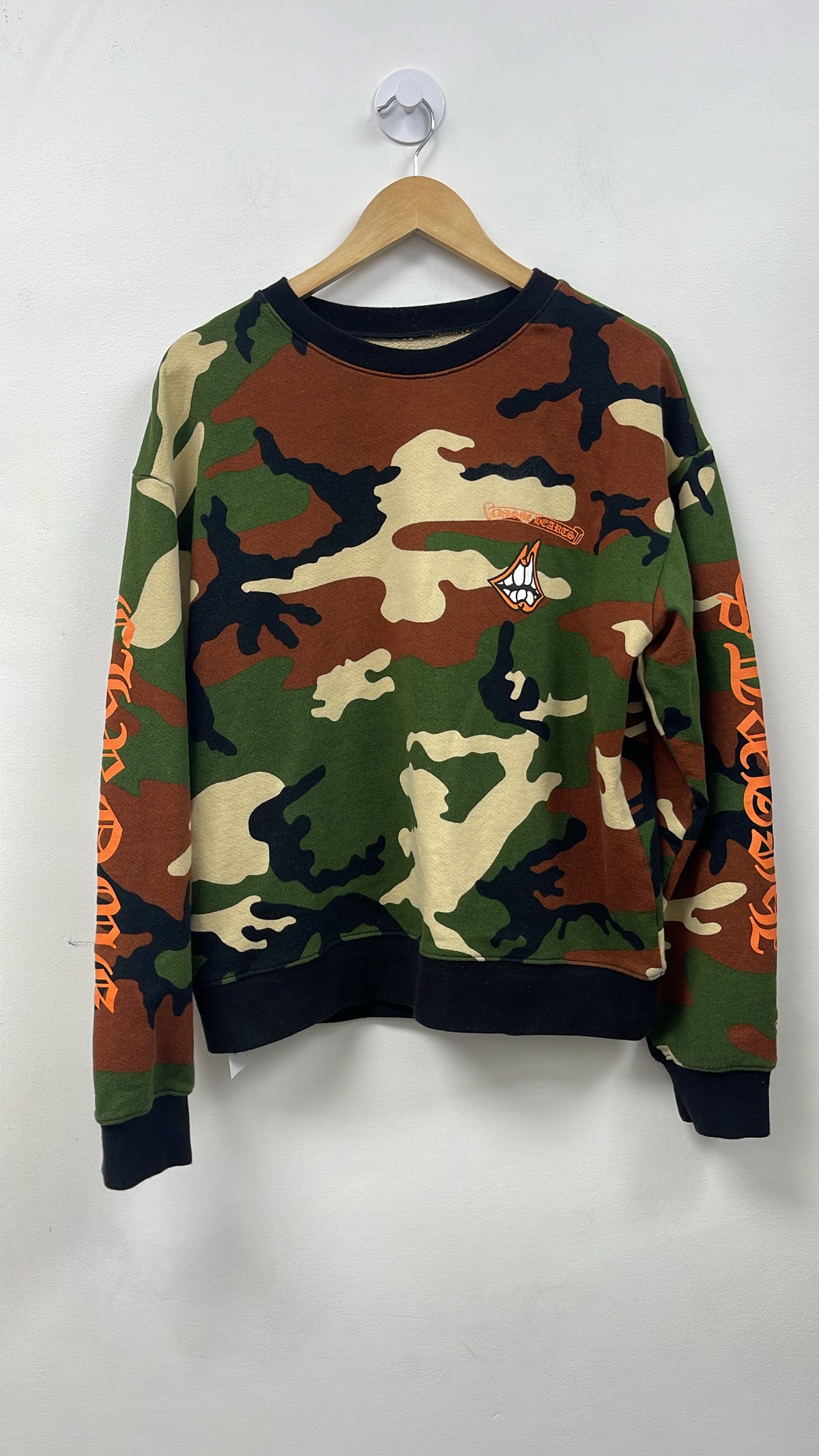 Chrome Hearts Matty Boy Camo Caution Crewneck