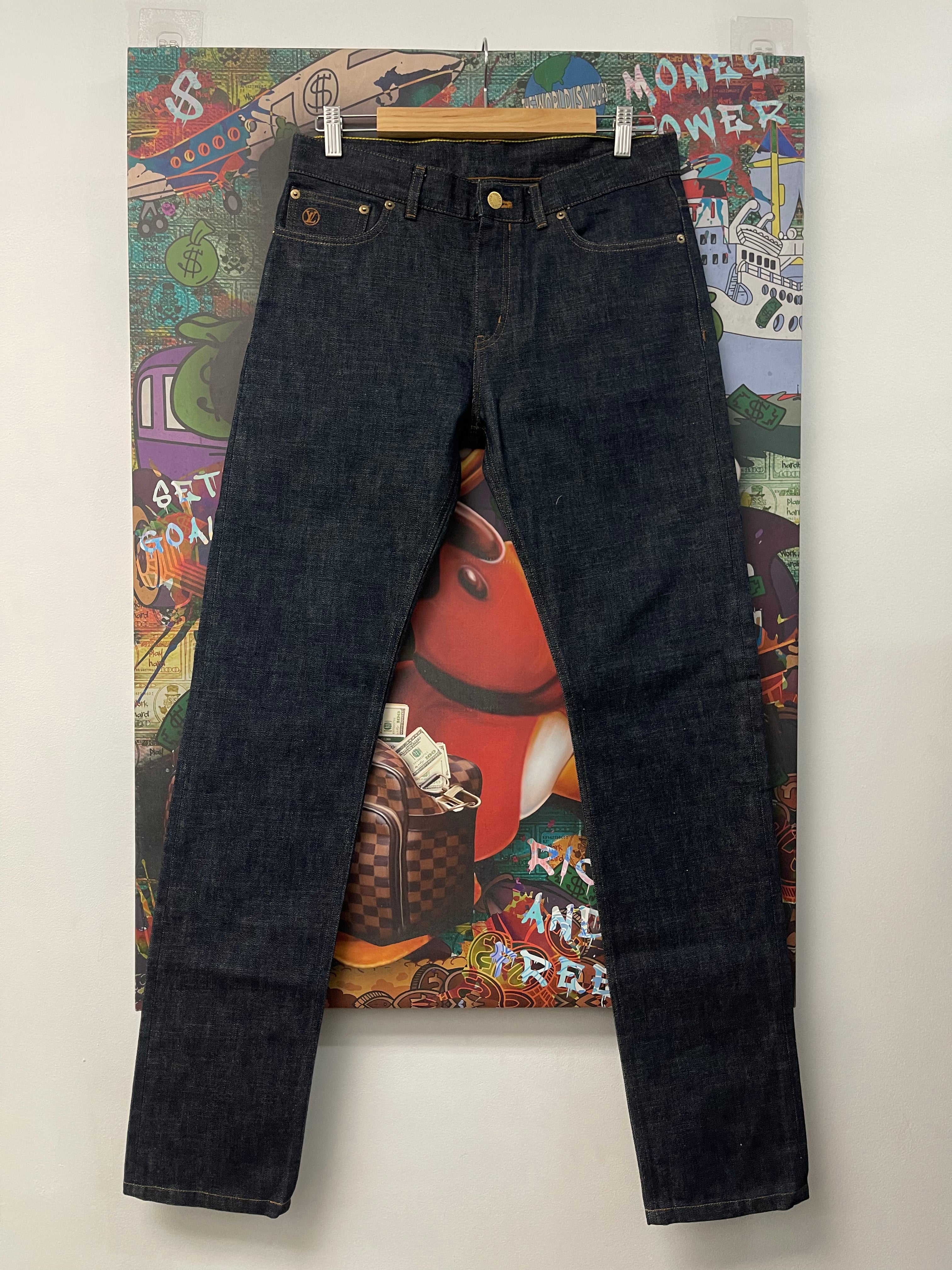 Louis Vuitton Navy Selvedge Plain Jeans