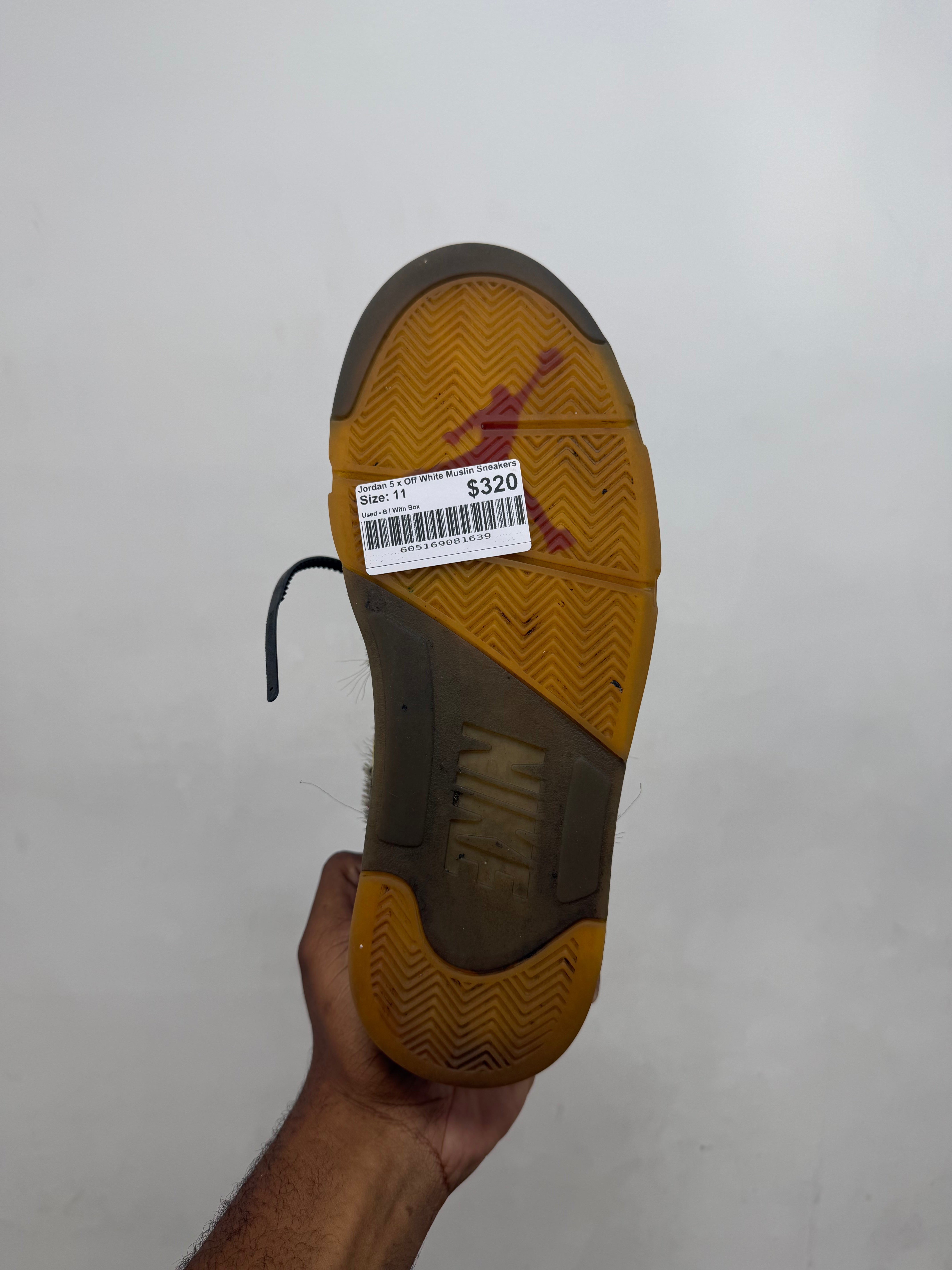 Jordan 5 x Off White Muslin Sneakers