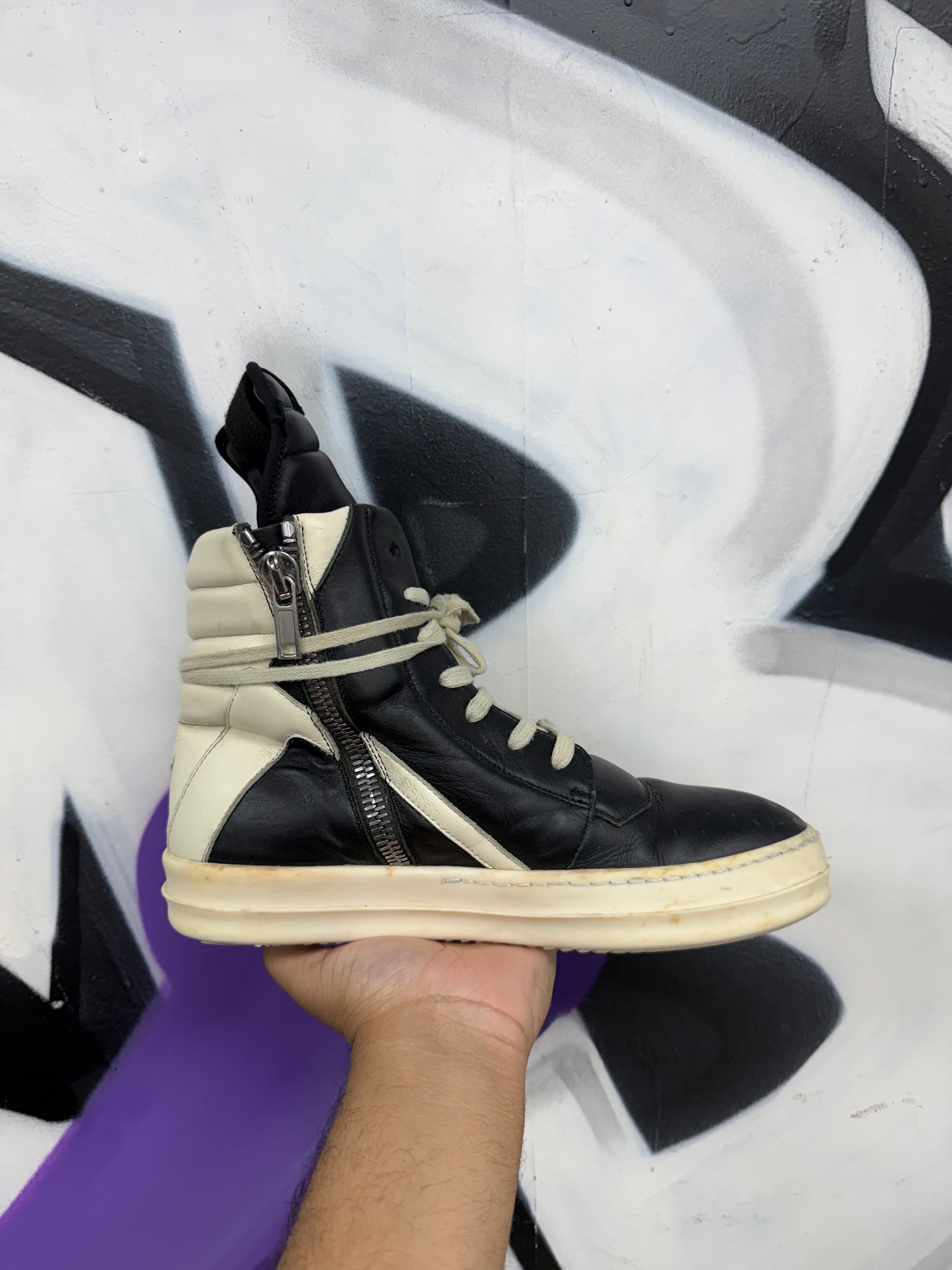 Rick Owens Black Geobasket Sneakers