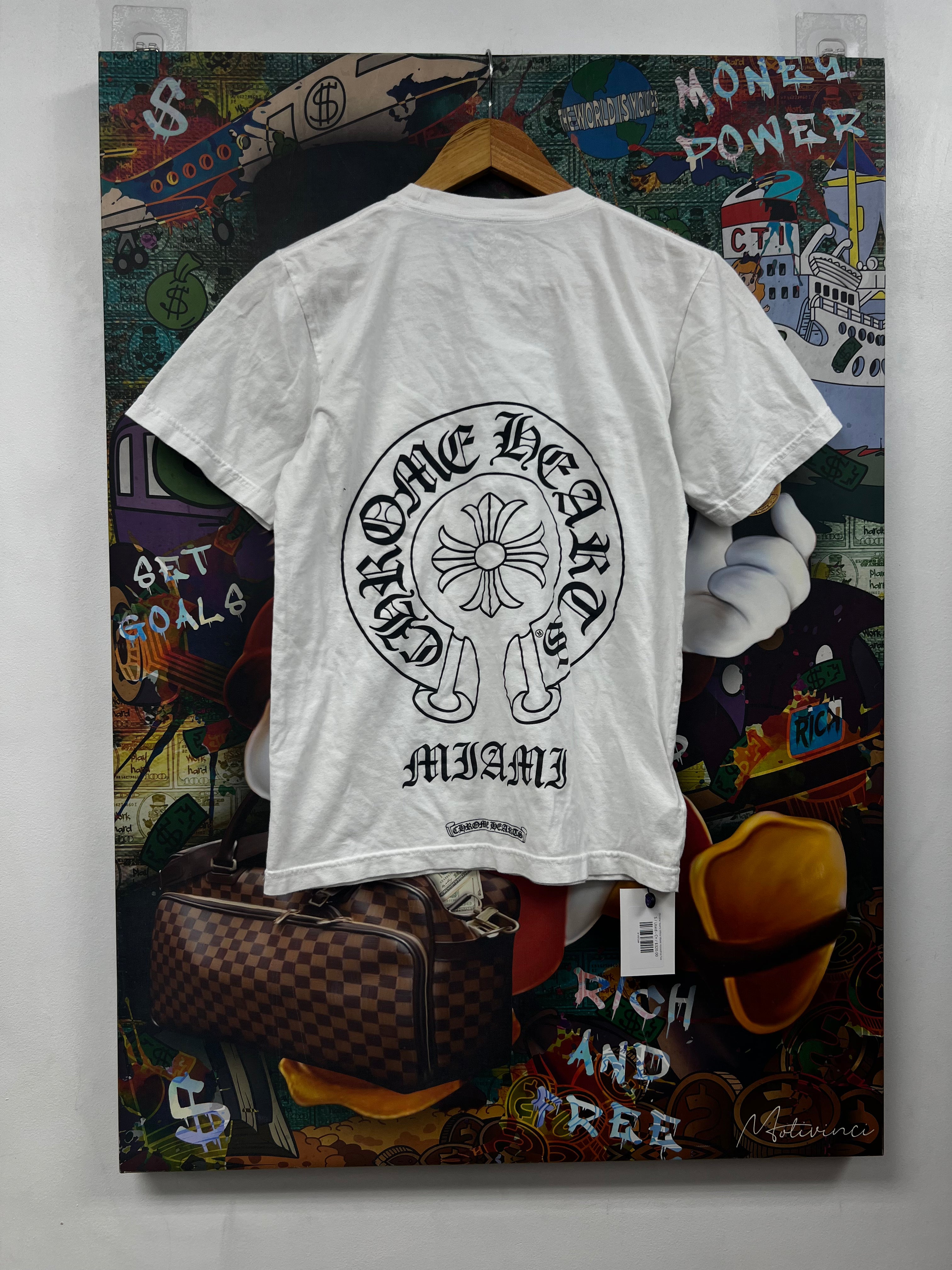 Chrome Hearts White Miami Horseshoe Tee