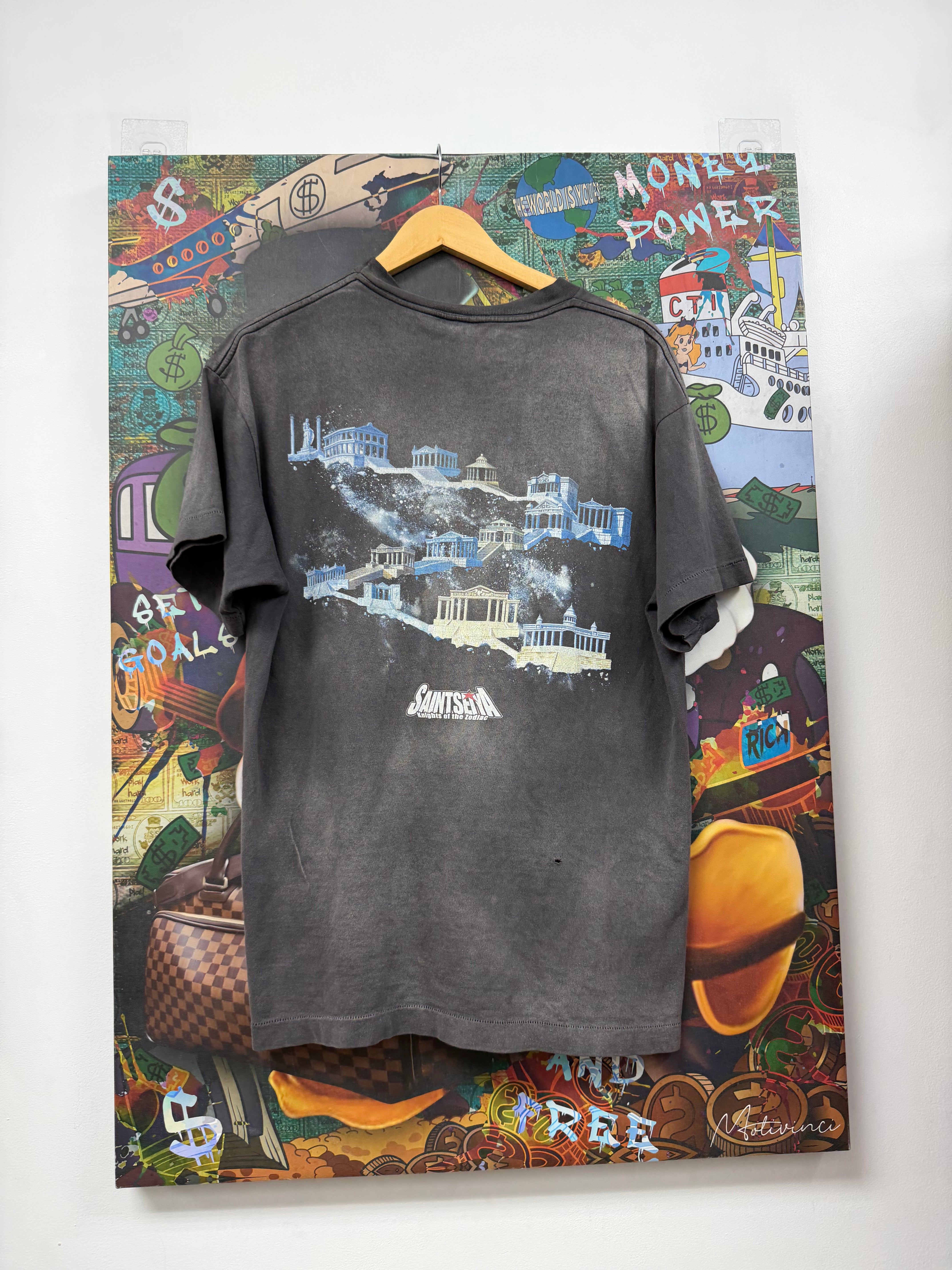 Saint Michael Victim Grey Anime Tee