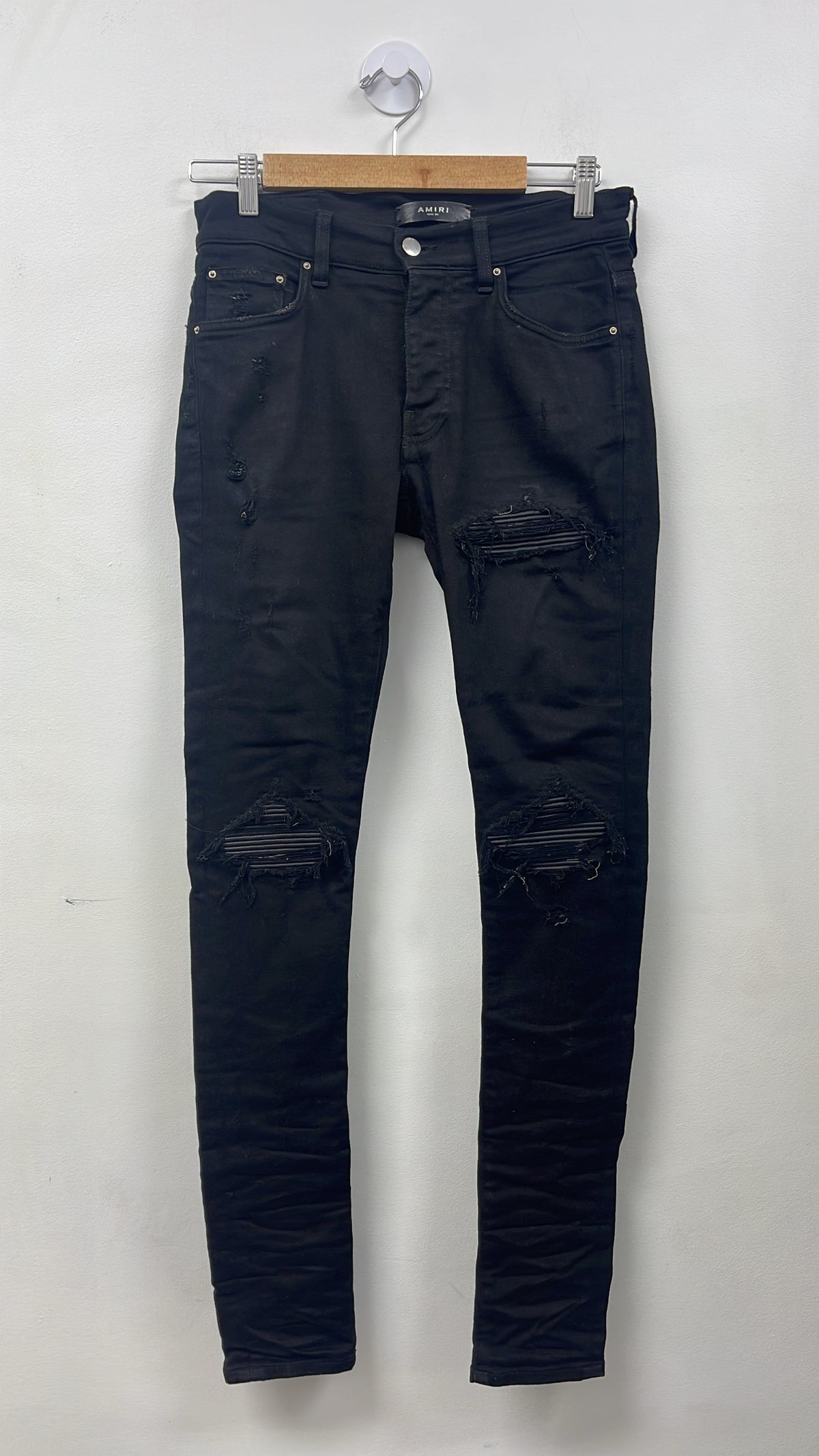 Amiri MX1 Black Black Patch Jeans