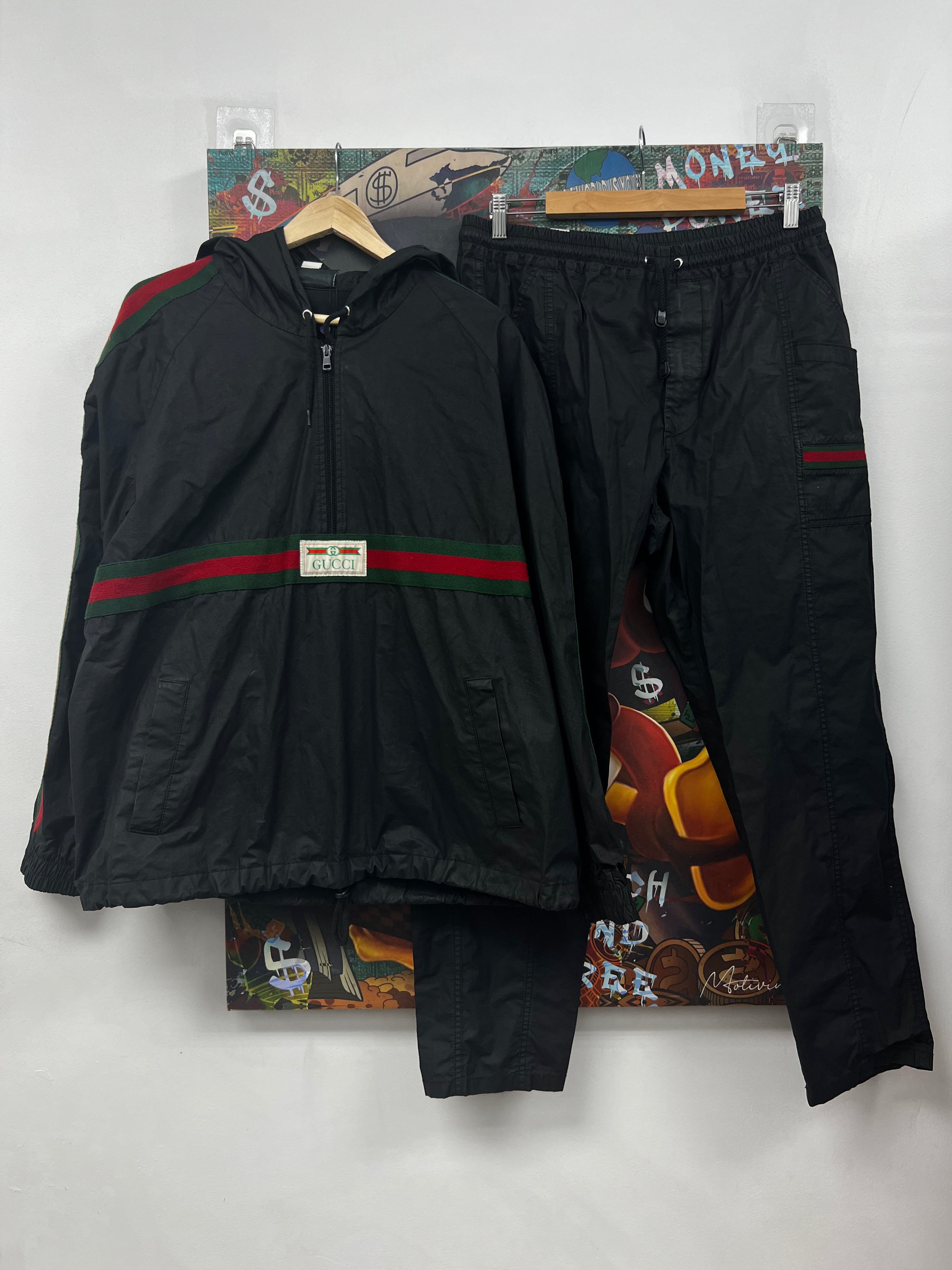 Gucci Black Striped Track Suit