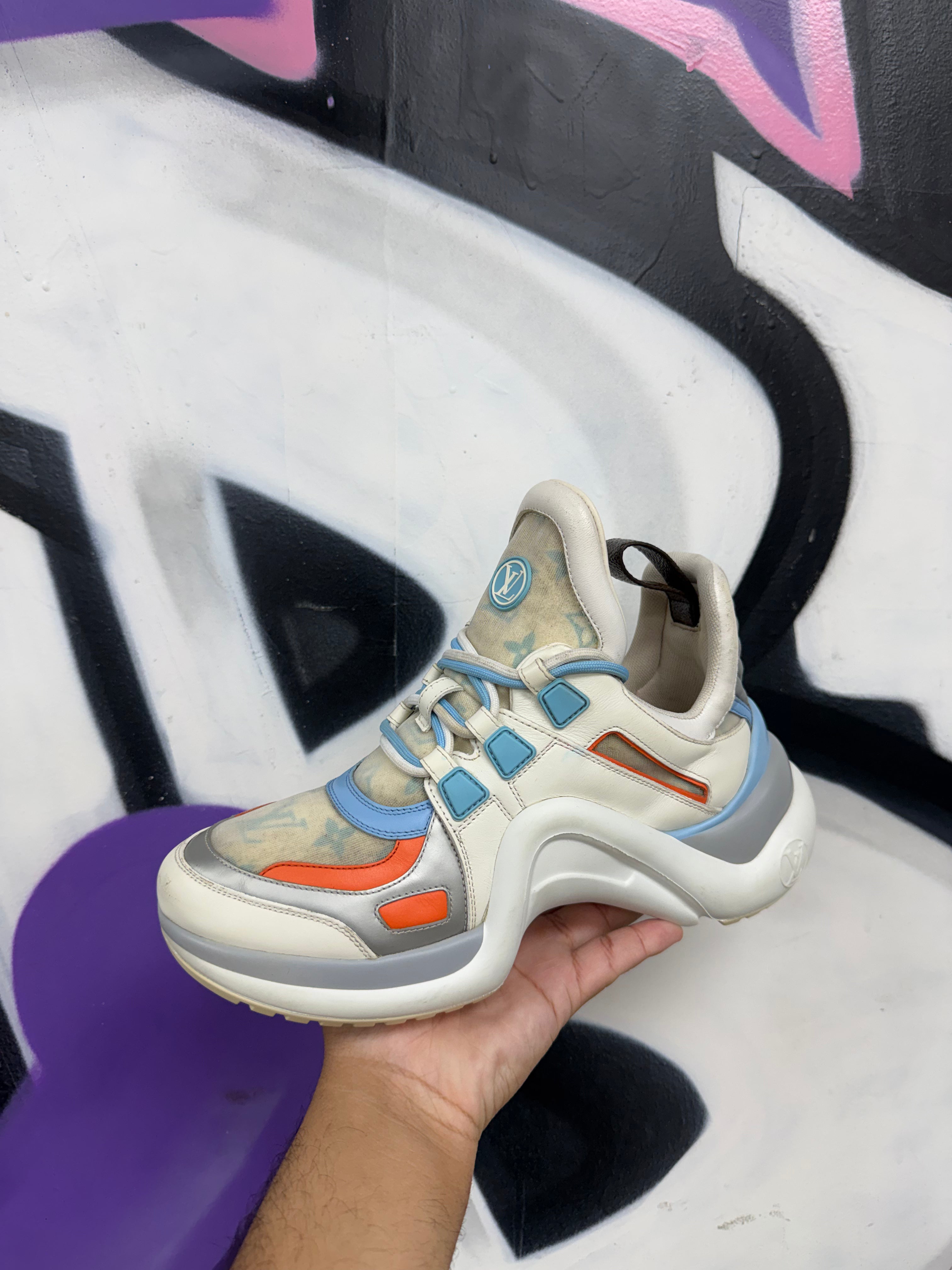 Louis Vuitton Blue Orange Silver Archlight Sneakers
