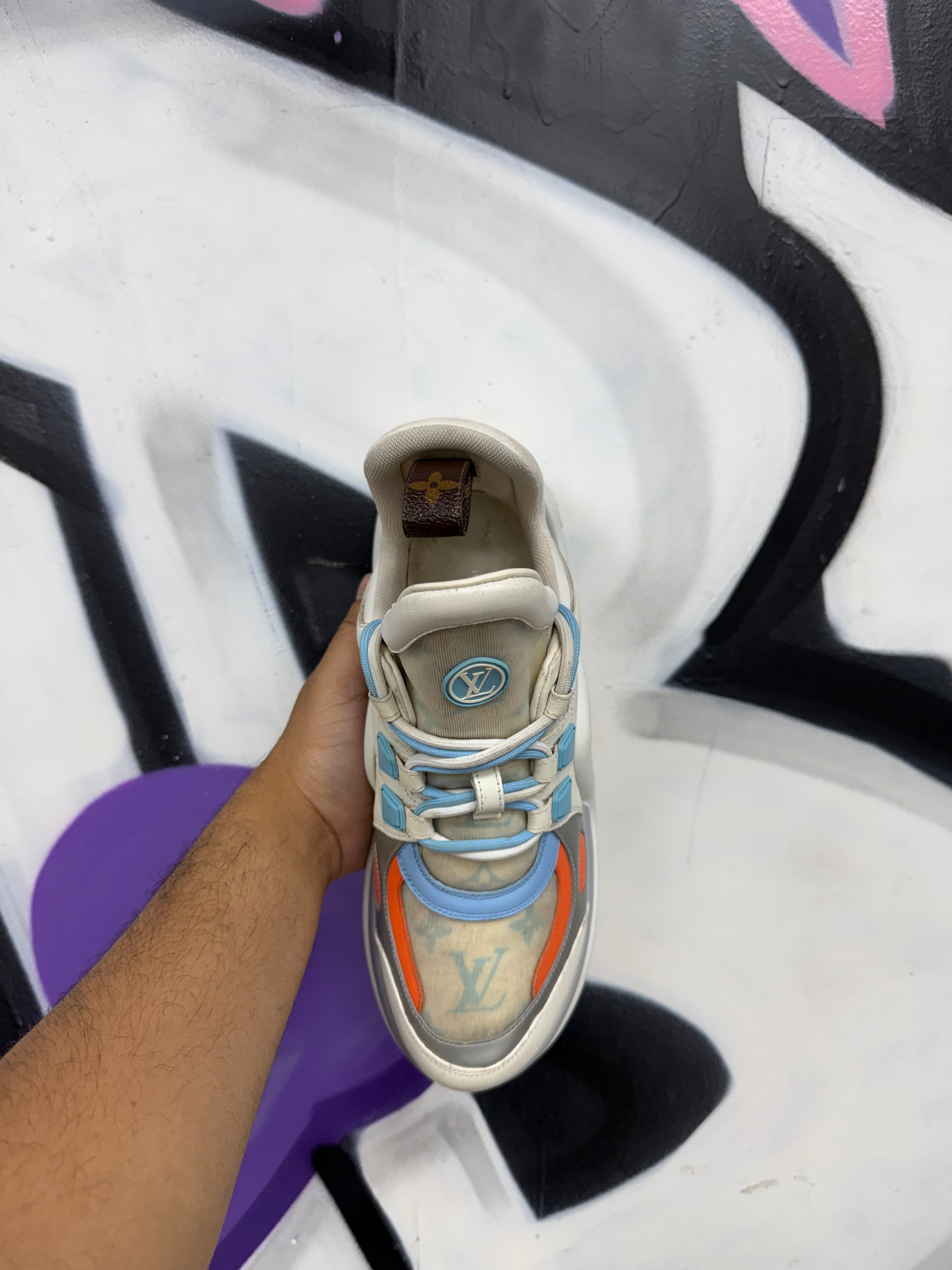 Louis Vuitton Blue Orange Silver Archlight Sneakers