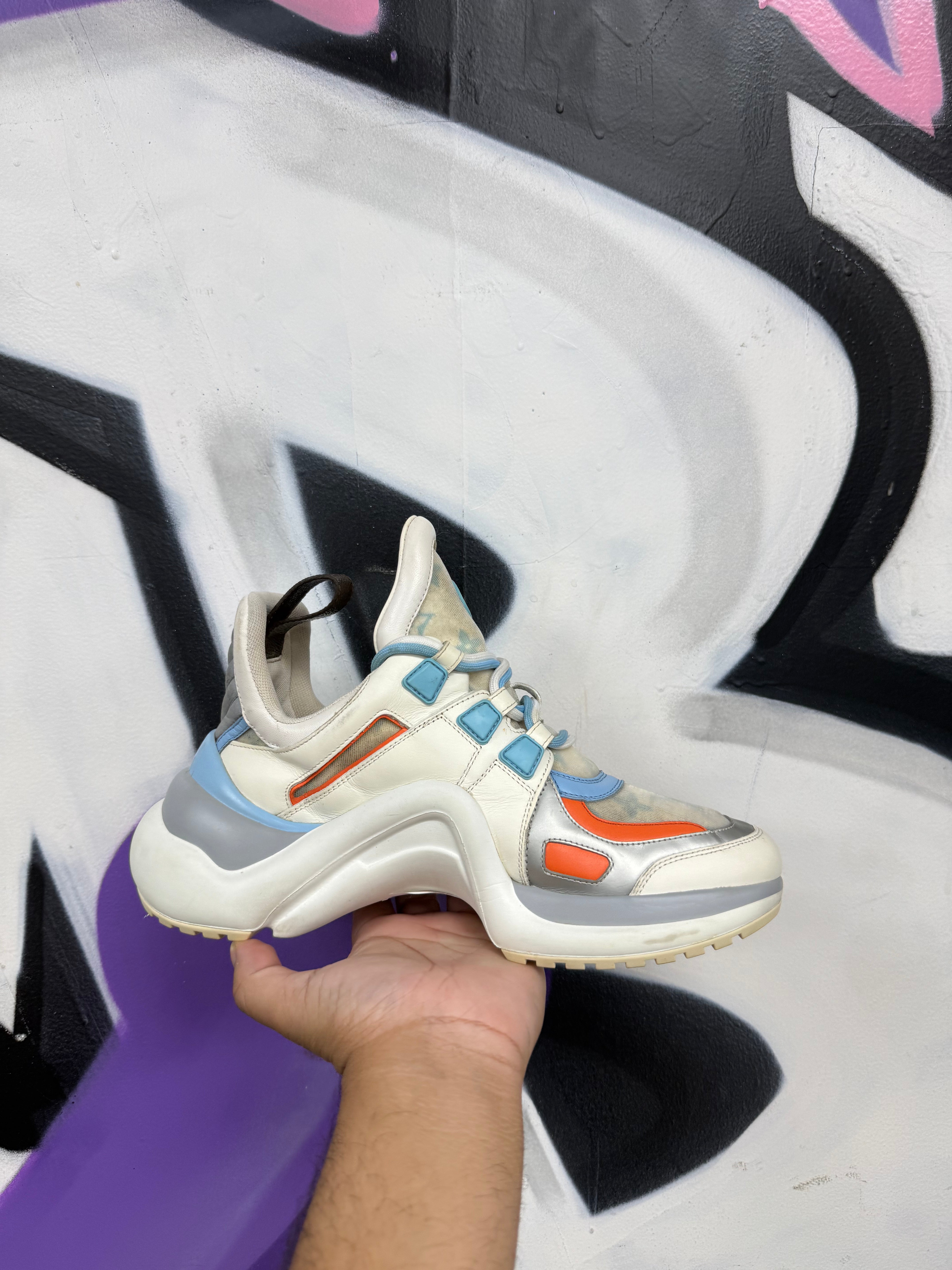 Louis Vuitton Blue Orange Silver Archlight Sneakers