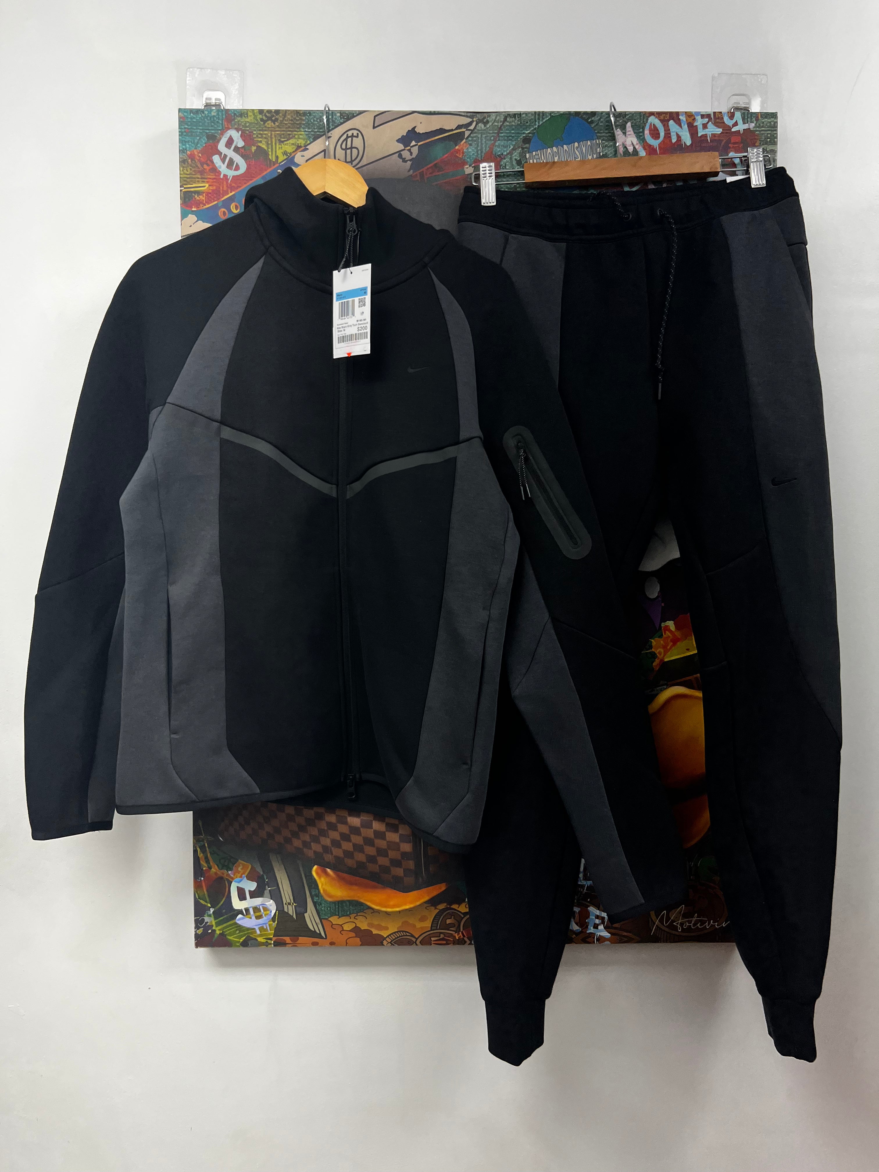 Nike Black Grey Tech Sweatsuit