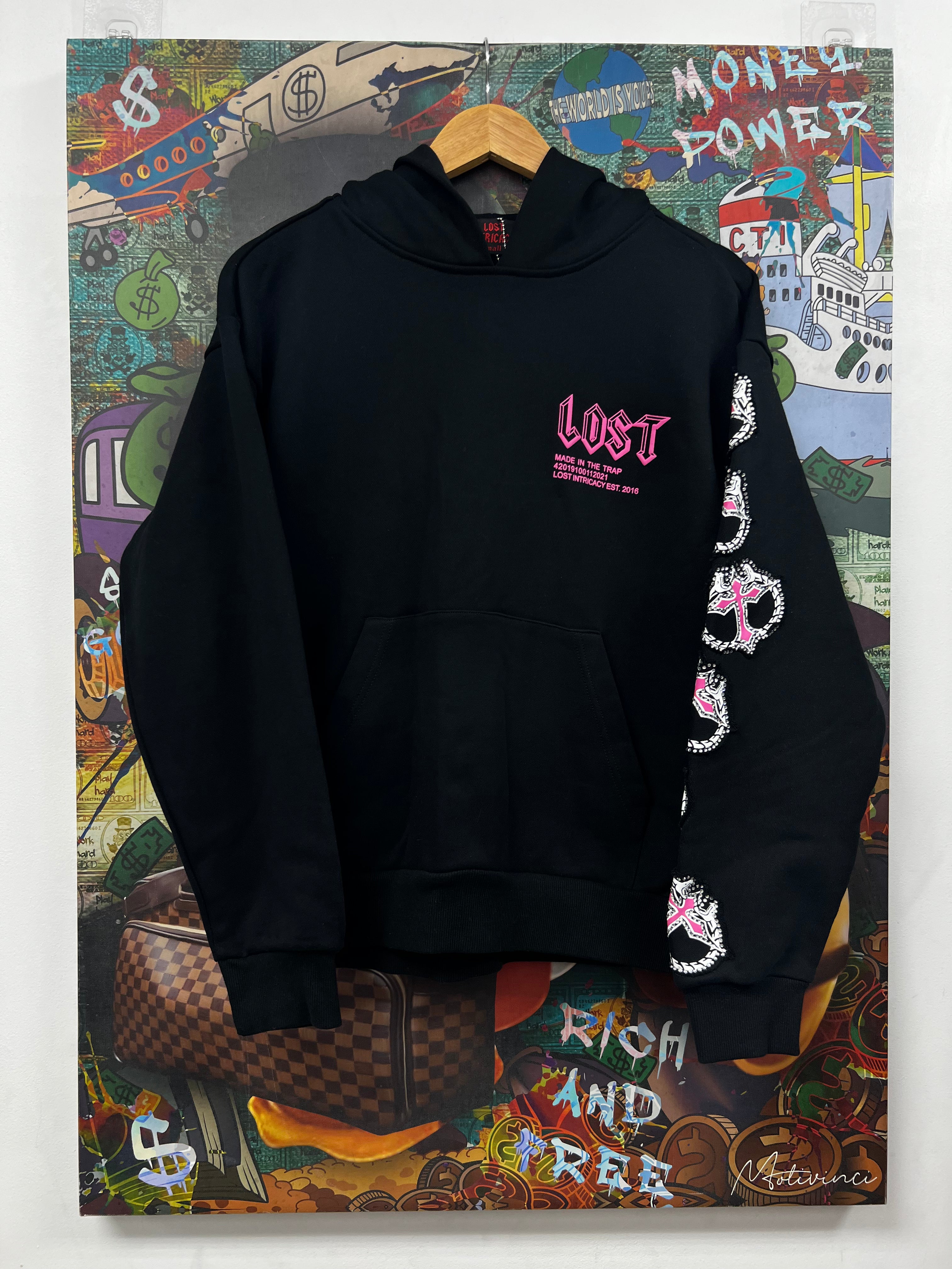 Lost Intricacy Black Pink MITT Hoodie