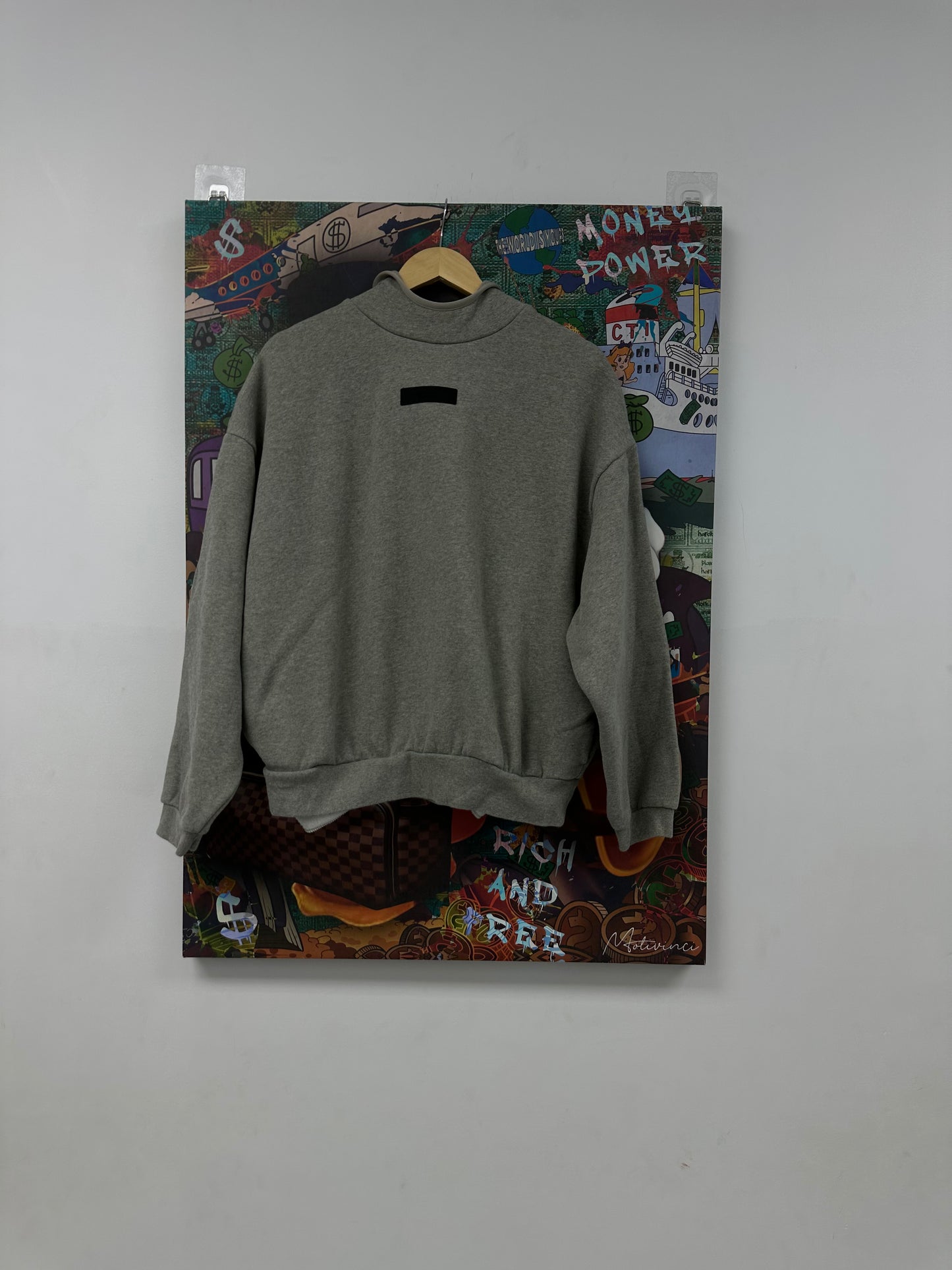 Essentials Hoodie Dark Oatmeal Used Small N/A