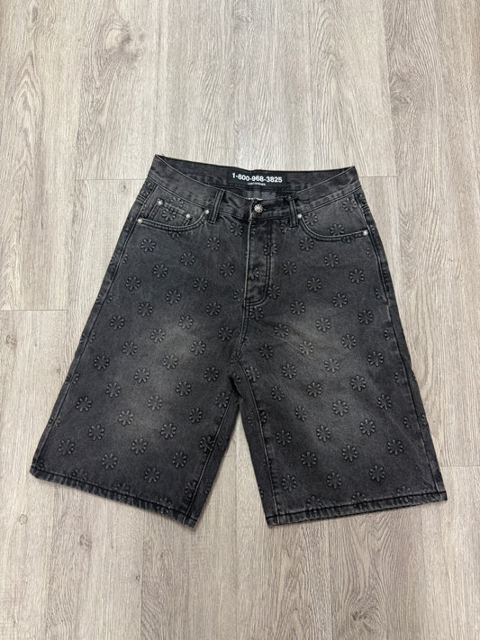 LOST SHDWS Embossed Black Shorts