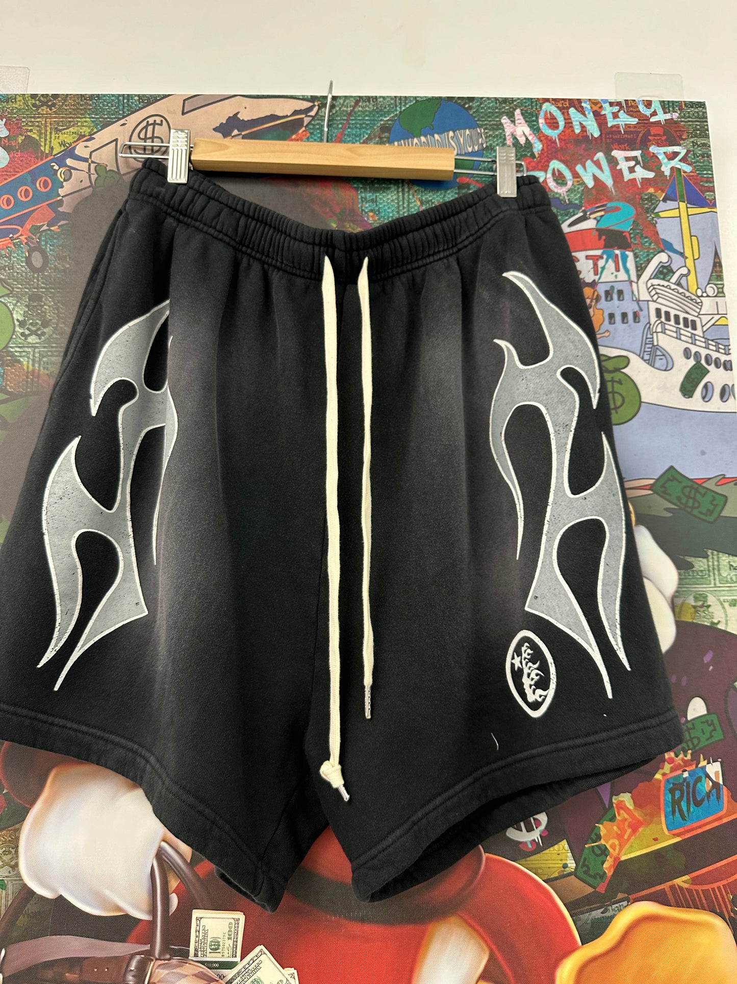 Hellstar Shorts Sports Flame Black