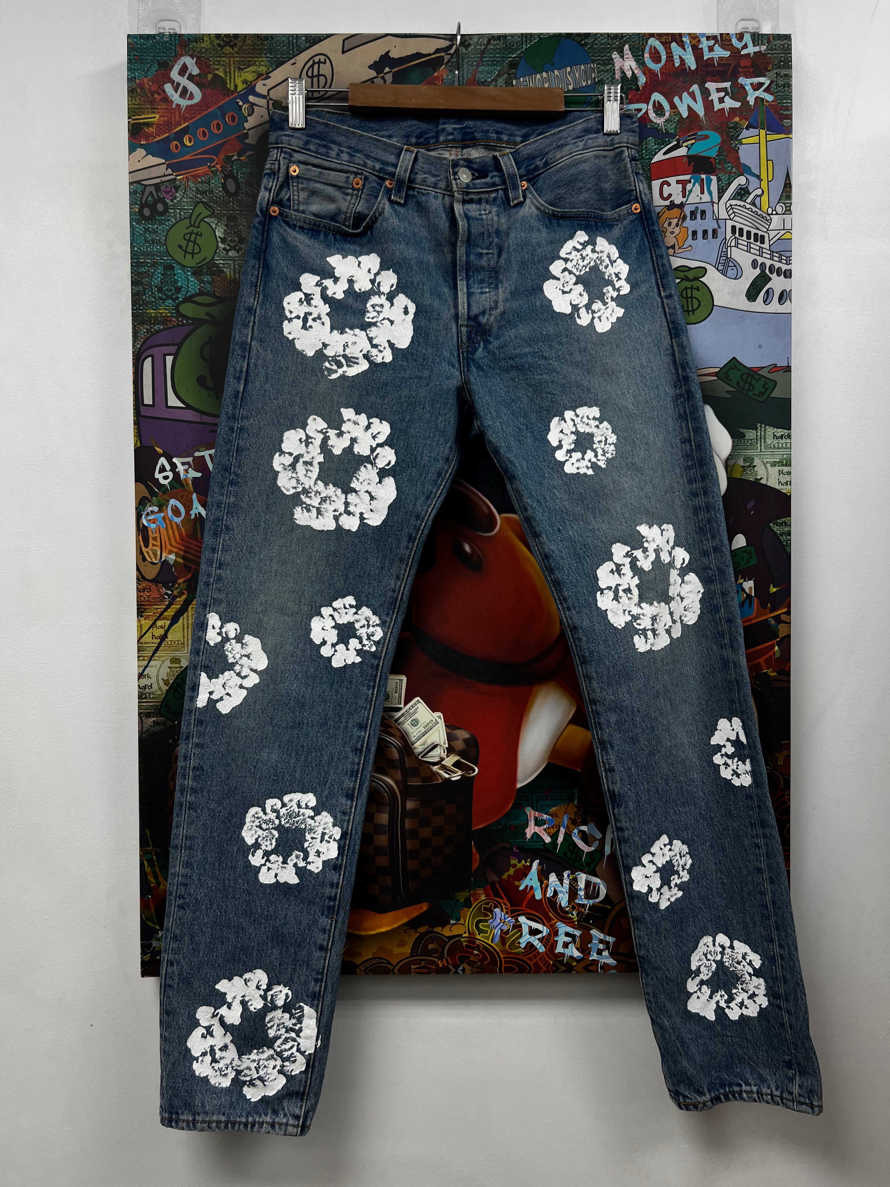 Denim Tears Light Wash Wreath Jeans