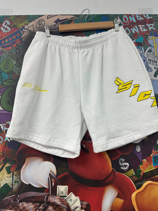 Sicko Shorts White Yellow Showroom