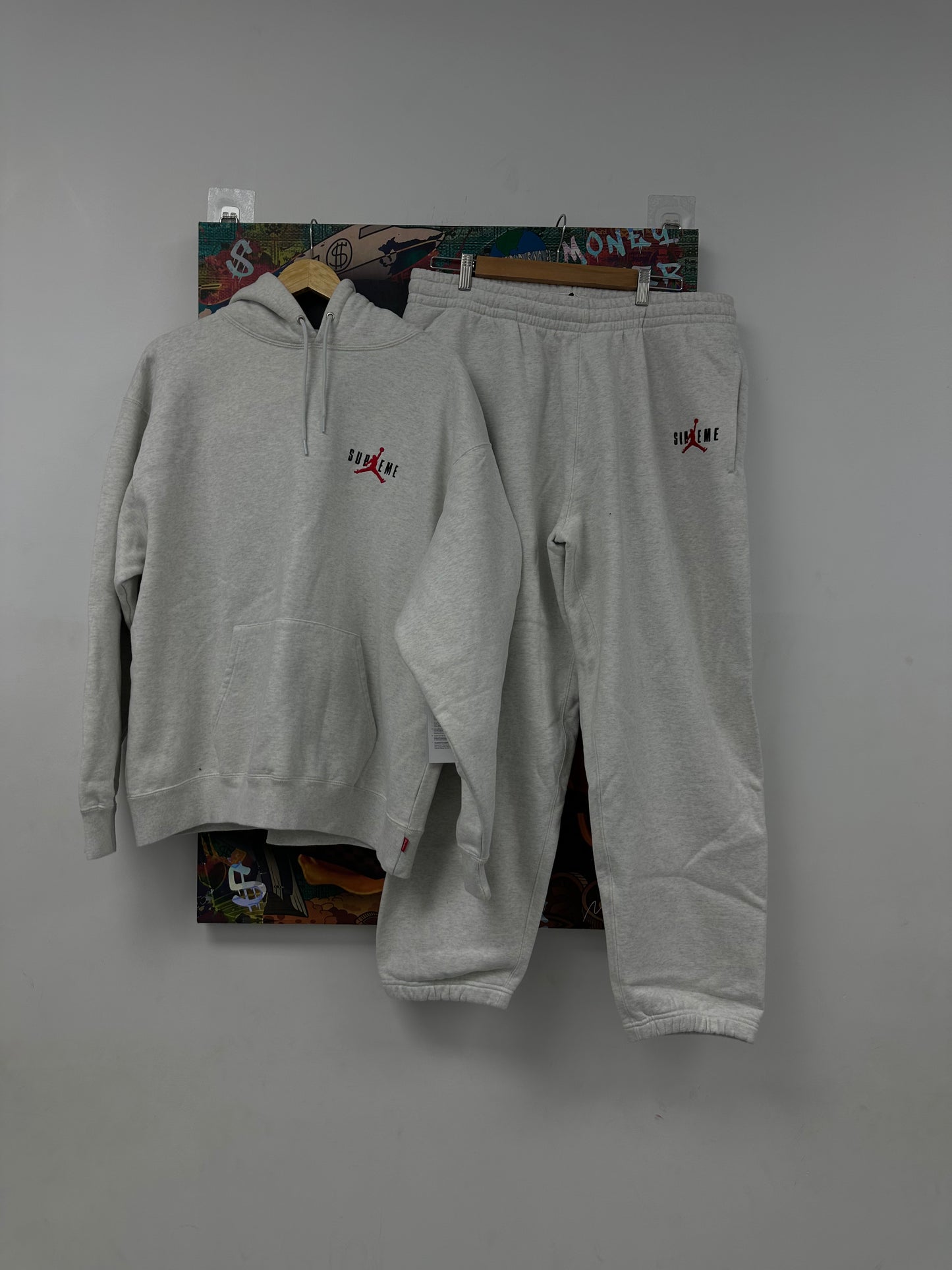 Supreme Jordan Sweatsuit Grey New Large With Tags