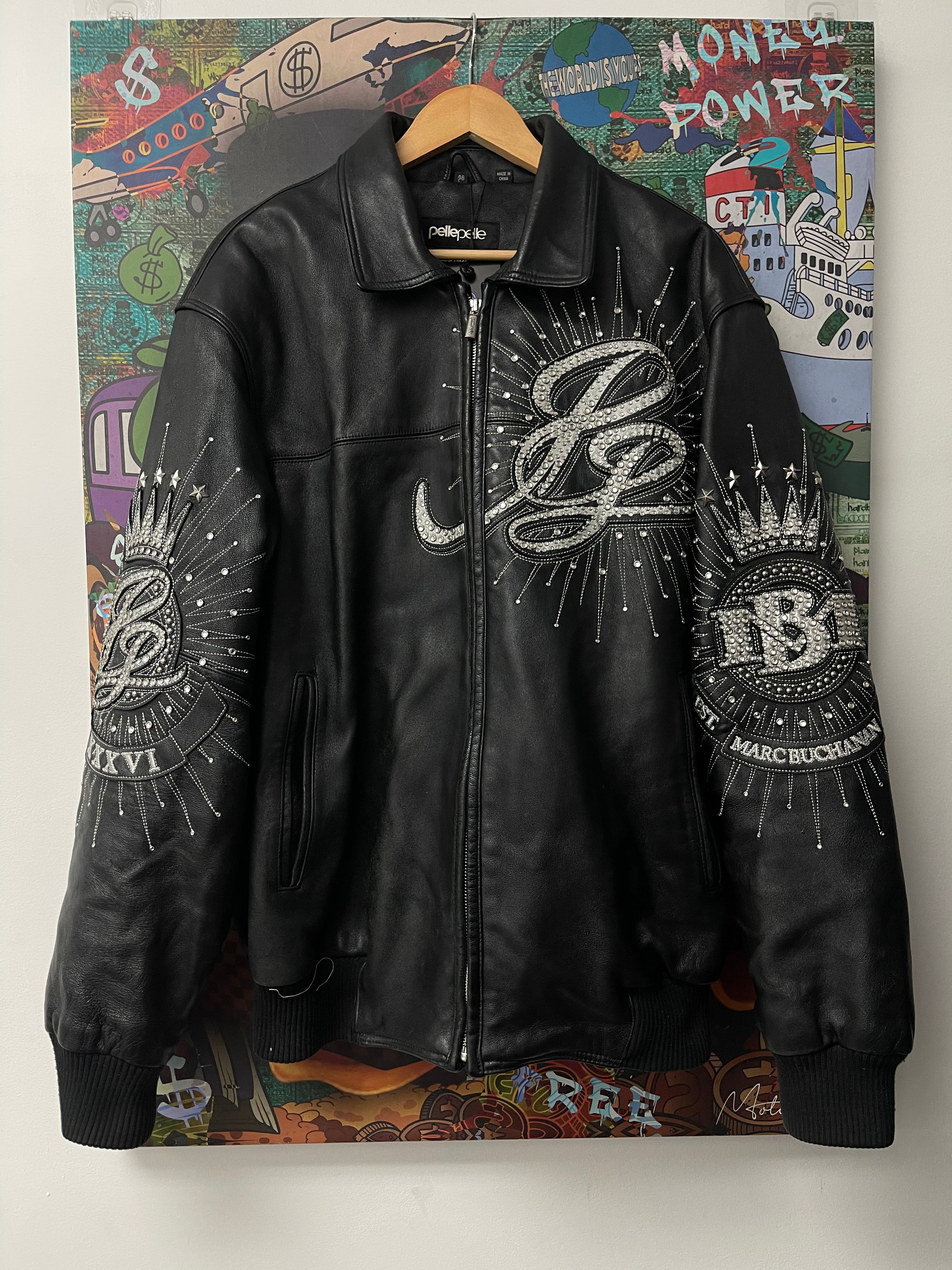 Pelle Pelle Black Leather Studded Jacket