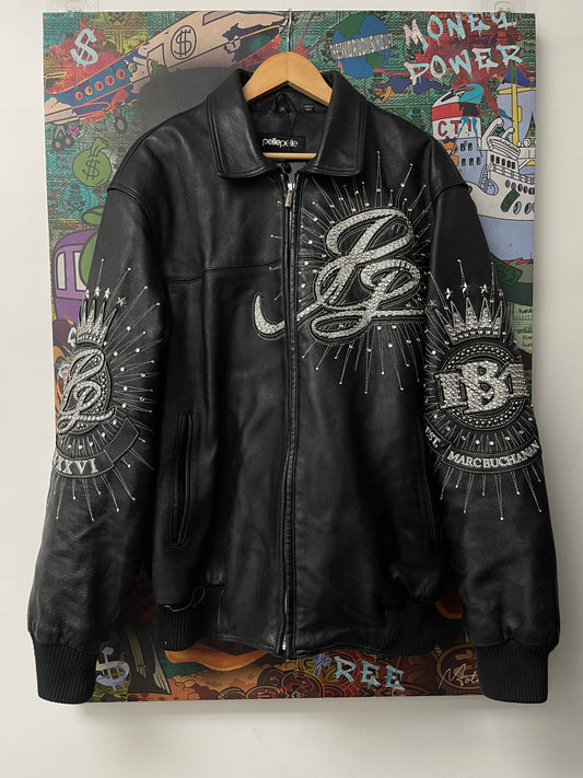 Pelle Pelle Black Leather Studded Jacket