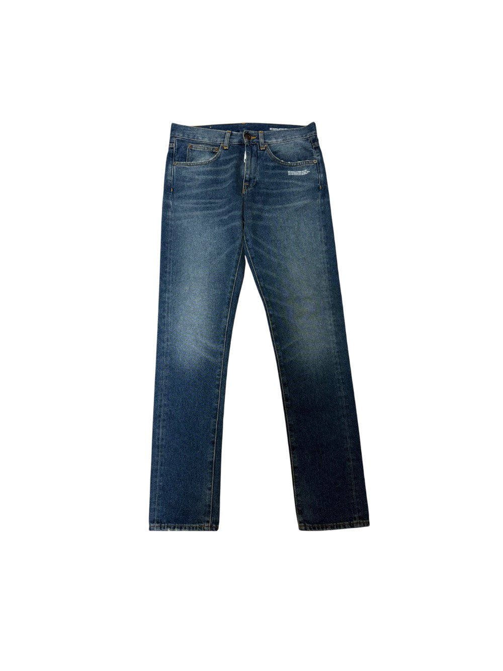 Off White Stripe Light Wash & White Jeans