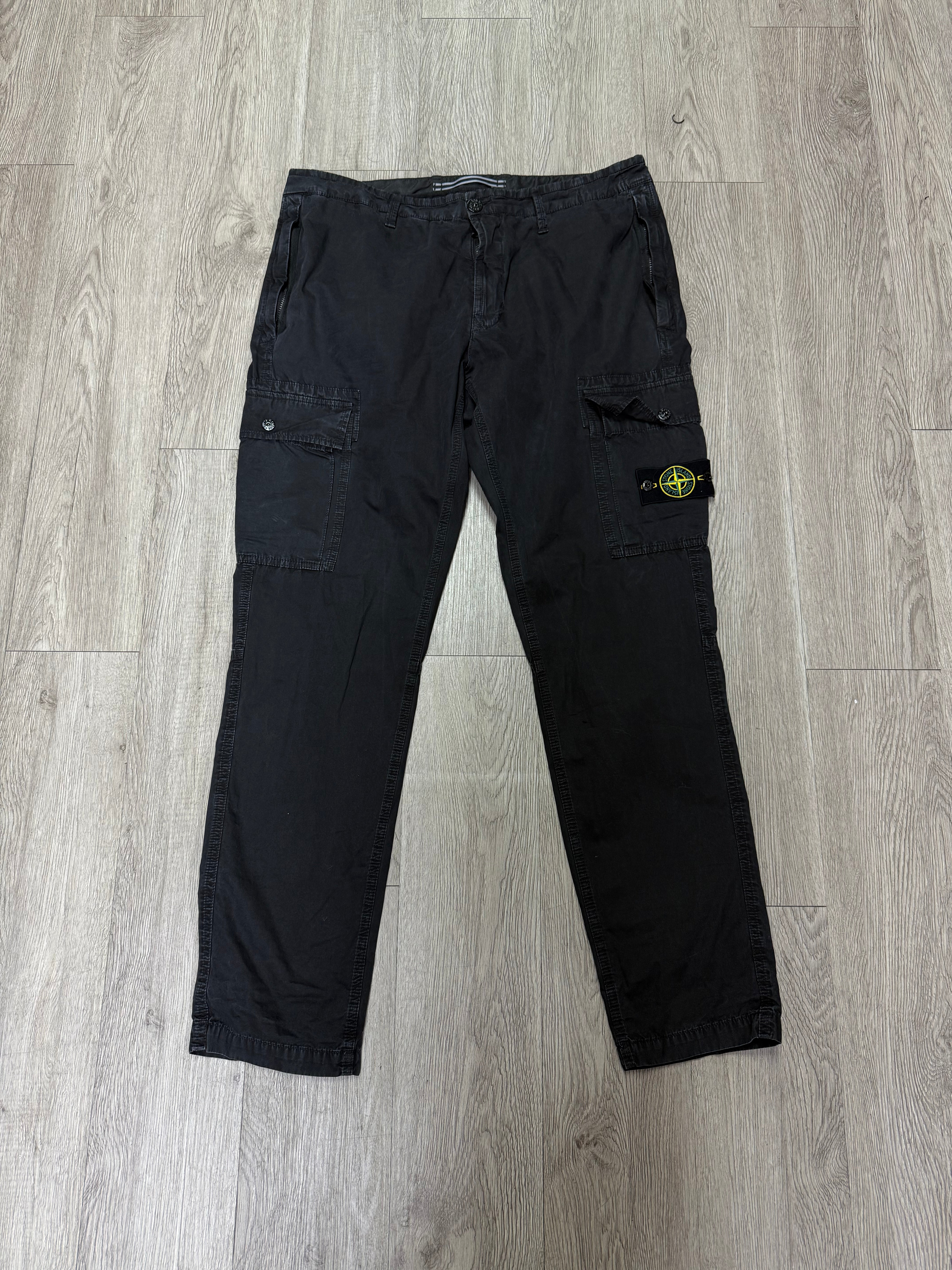 Stone Island Black Patch Cargo Pants