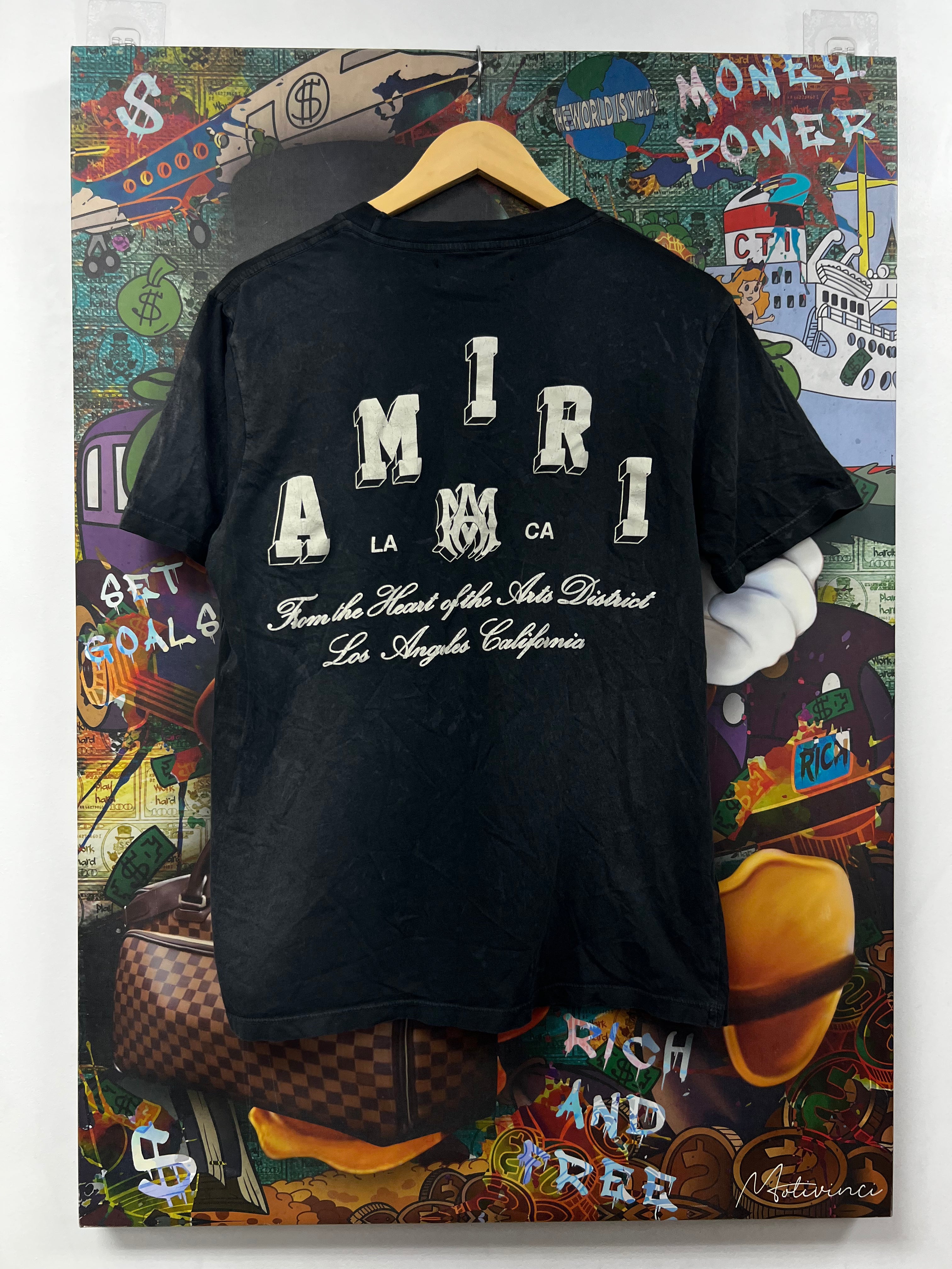 Amiri Black Collegiate Tee