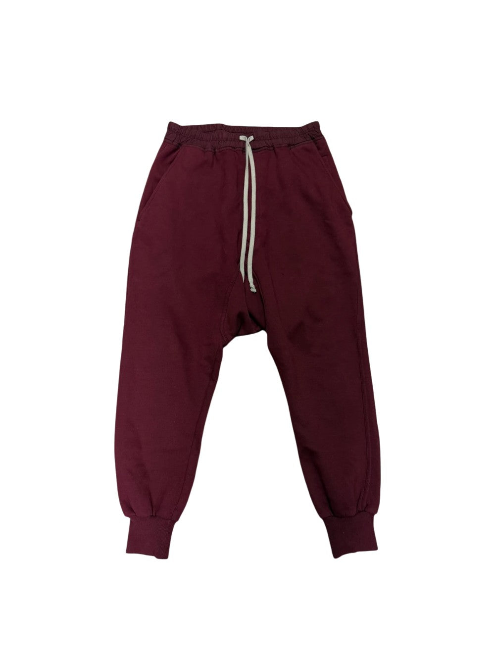 Rick Owens Drop Crotch Burgundy Pants